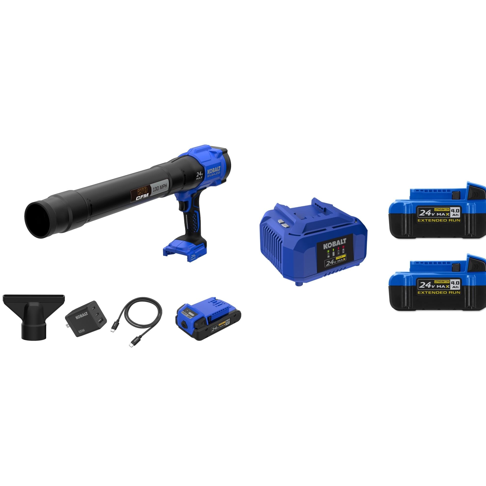 24V Brushless Handheld Blower Dual Battery Kit