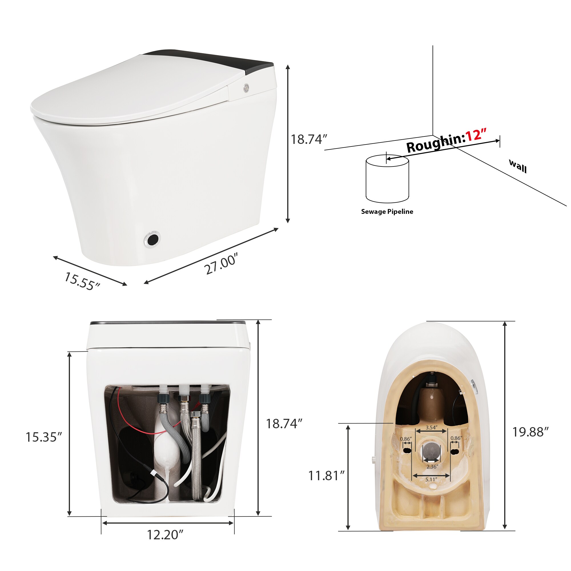 Wooakway FXLS0604-603Z76 toilets - View #11