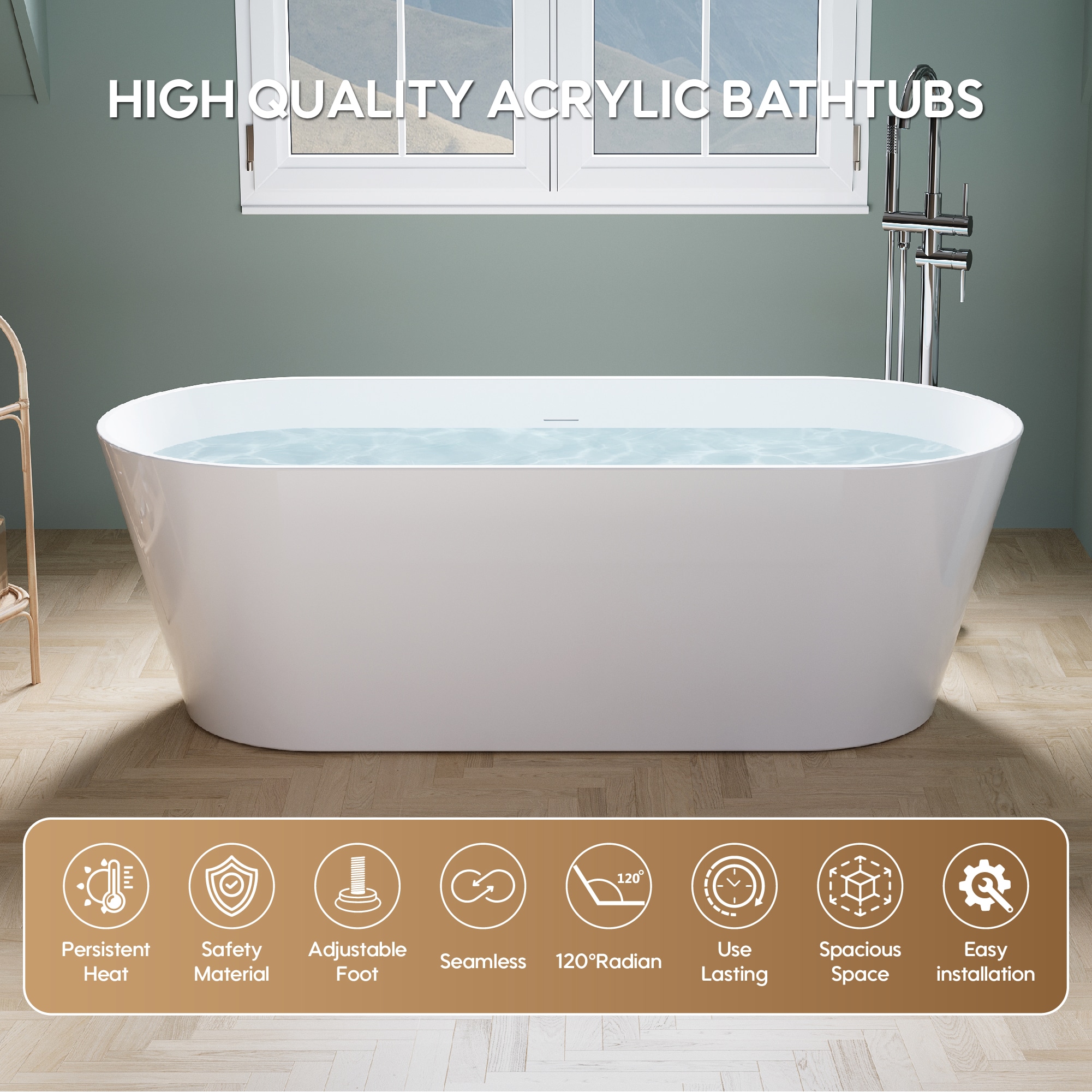 WELLFOR TO-ED-BV30GYBK bathtubs - View #3