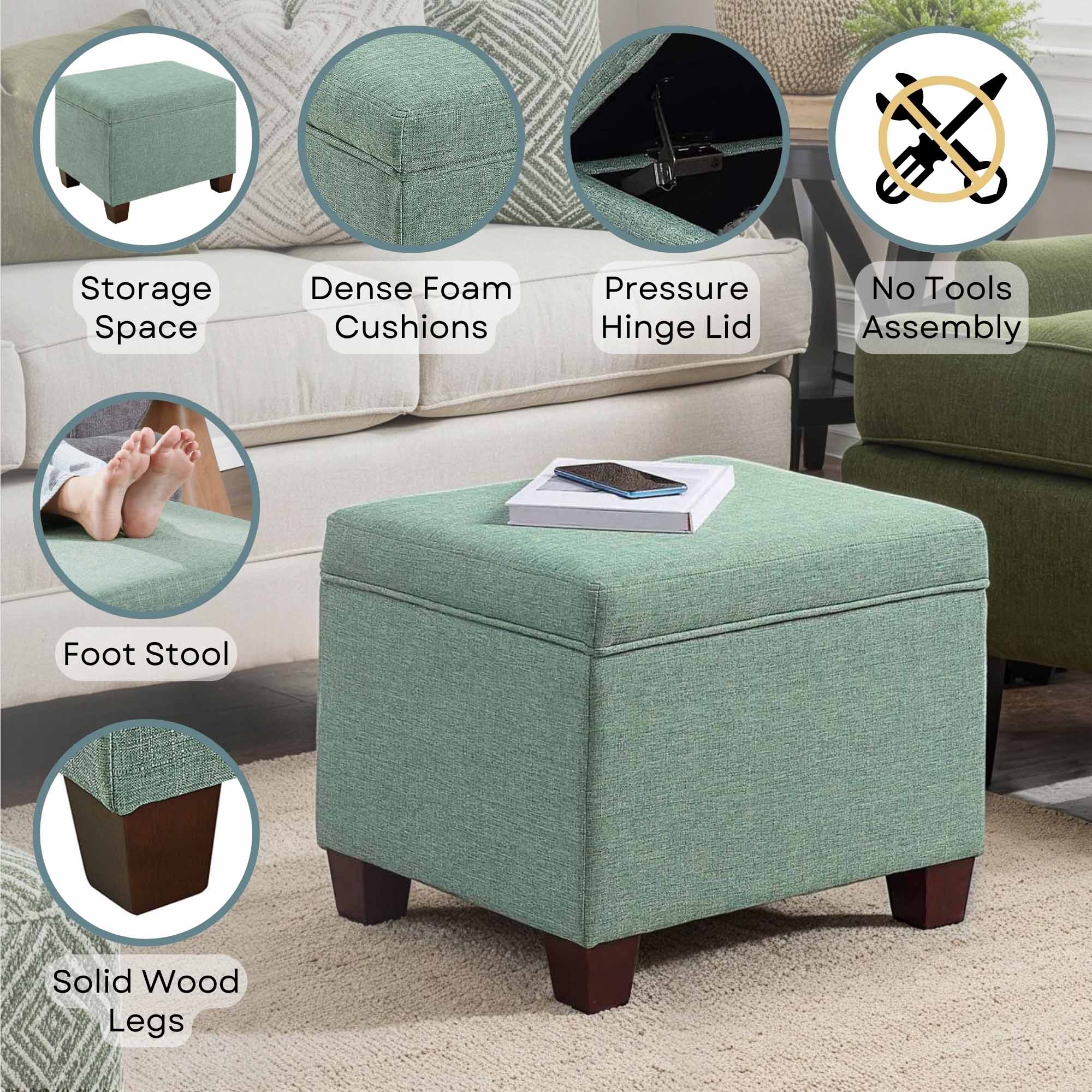 Convenience Concepts R9-216 Indoor-Ottomans - View #3