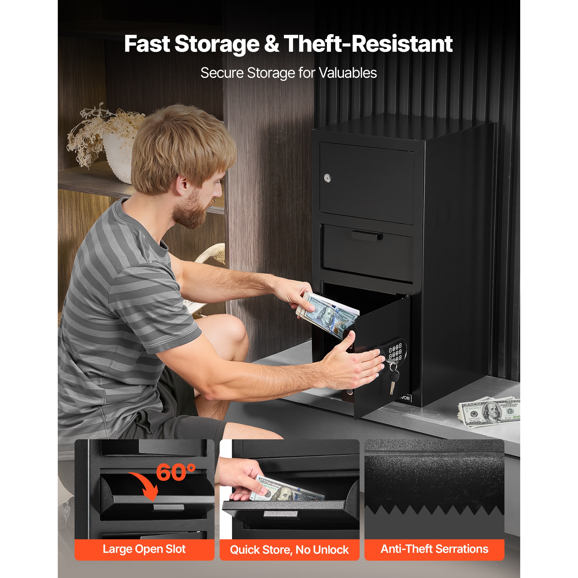 VEVOR TDSBXJ1378131EP8M0V9 Cash-Check-Safes - View #3