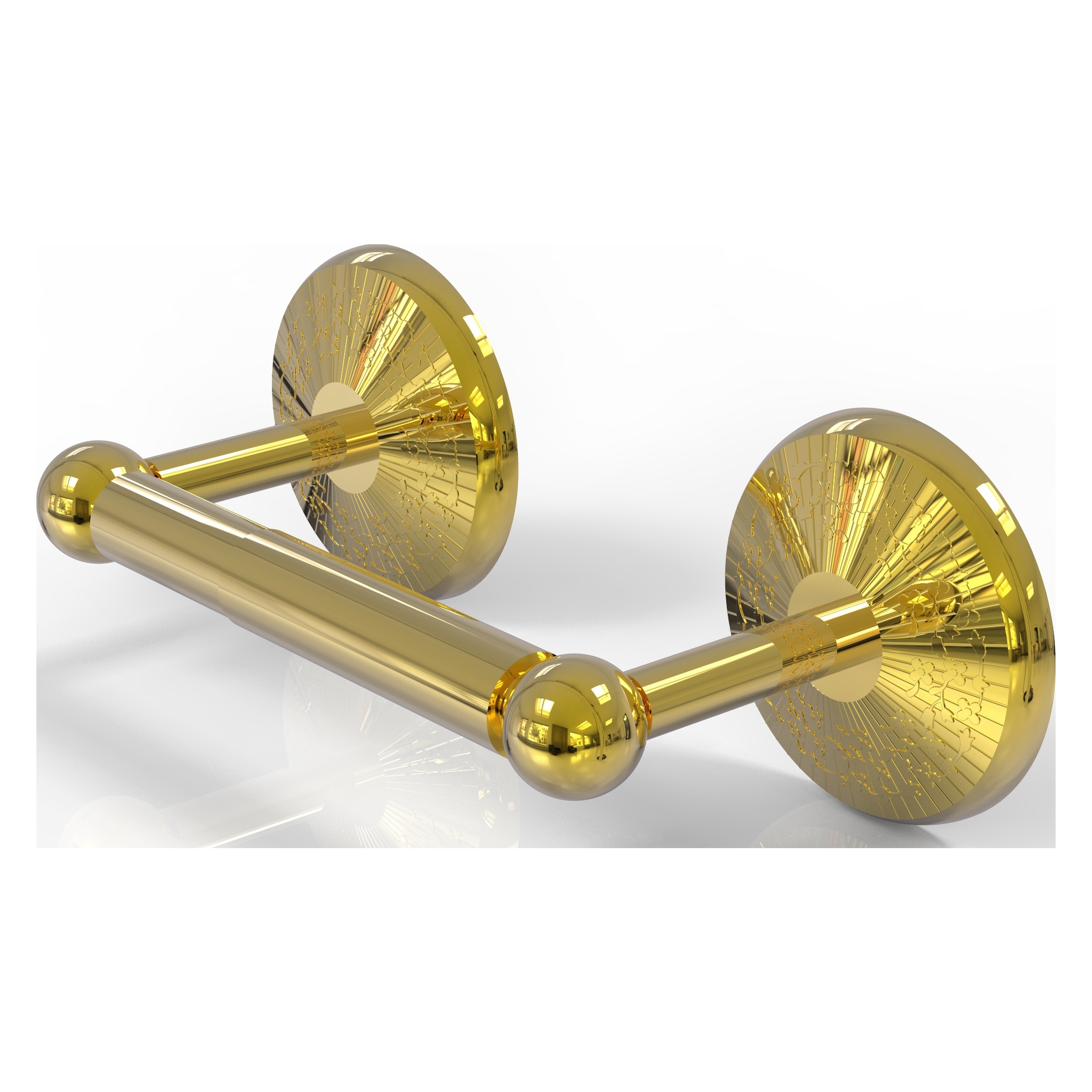 Allied Brass PMC-24-PB Prestige Monte Carlo Polished Brass Wall mount Double post Toilet Paper Holder 1 -Rolls