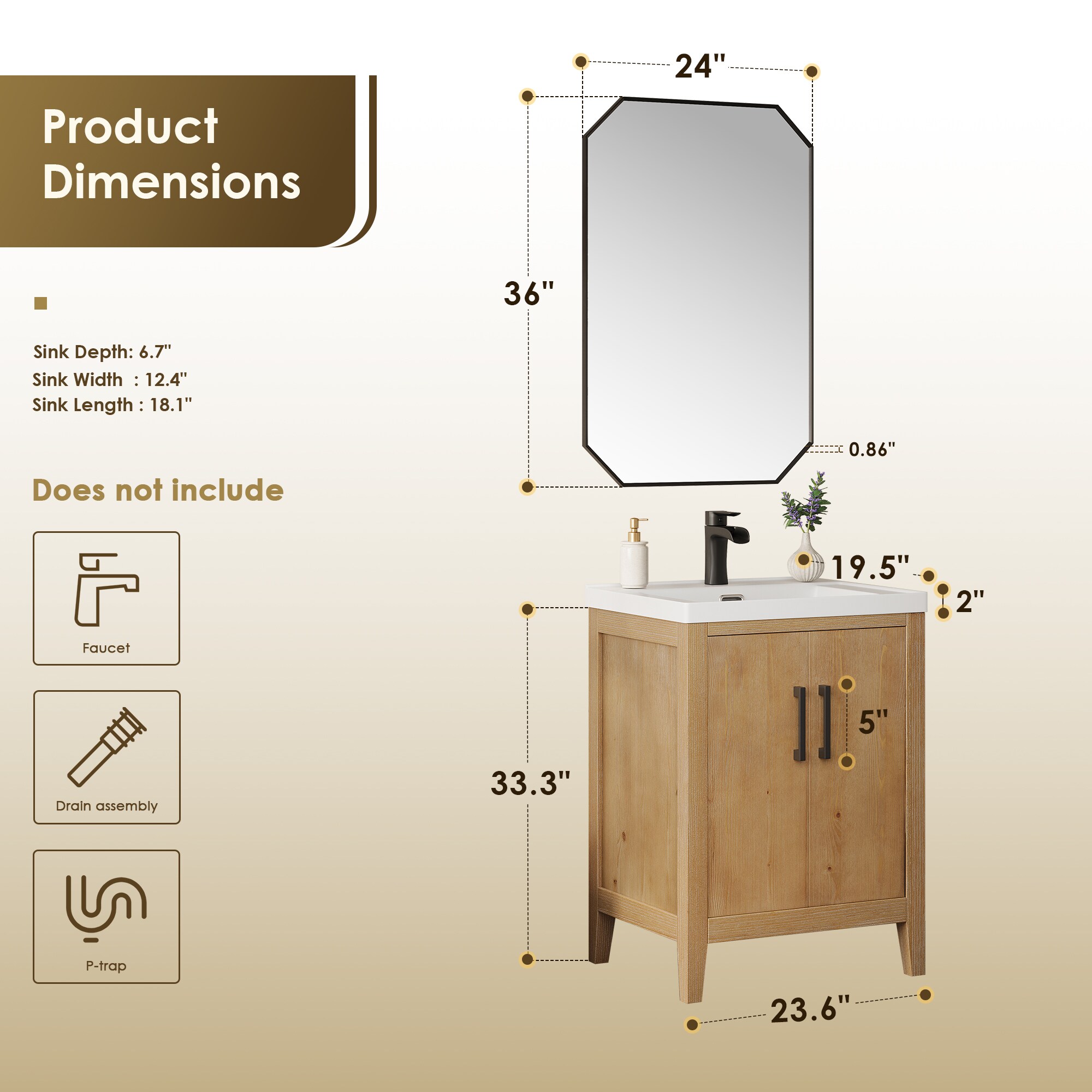 Altair 566024-WF-WH Bath-Vanity-Combo - View #12