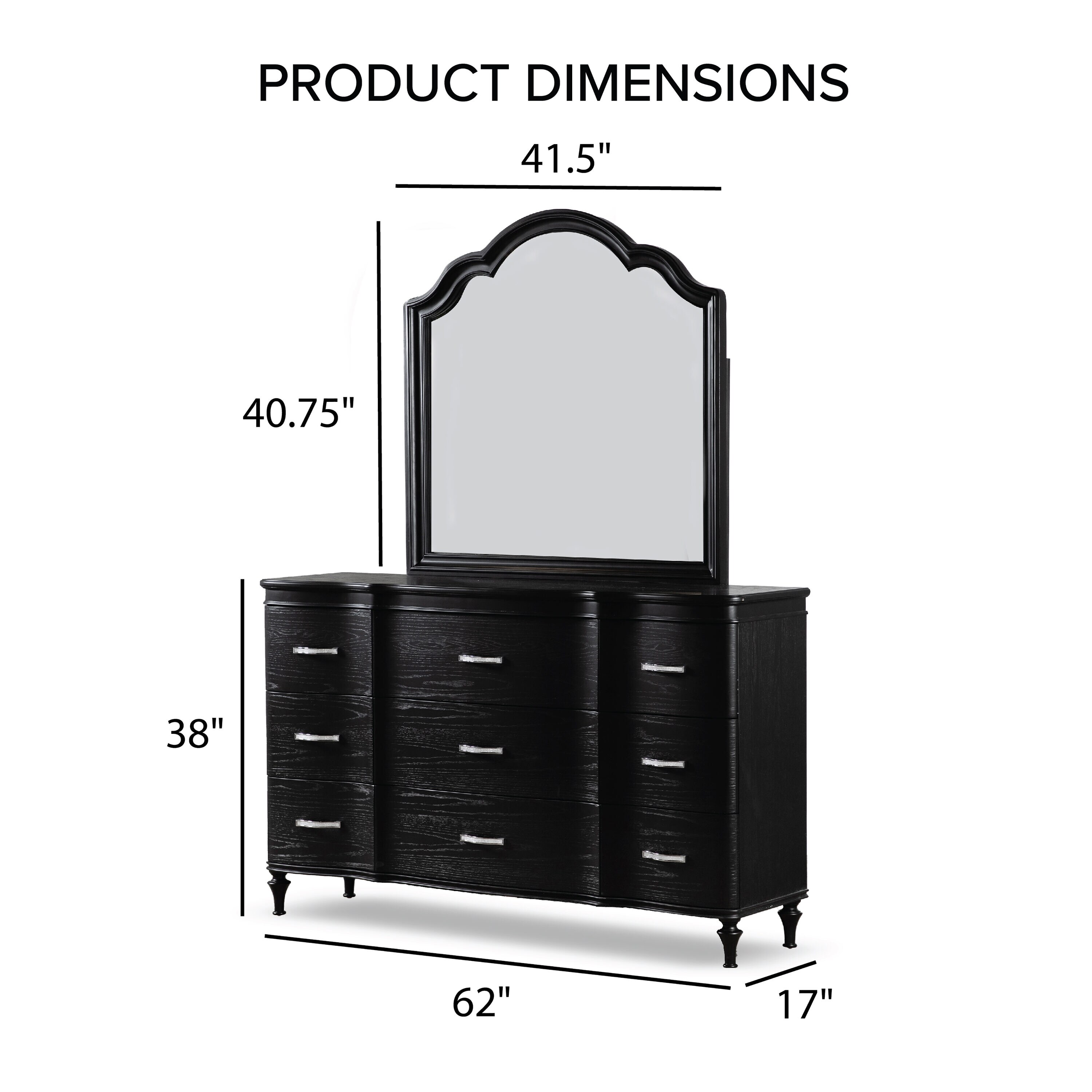 Furniture of America IDF-7416BK-DM dressers - View #3