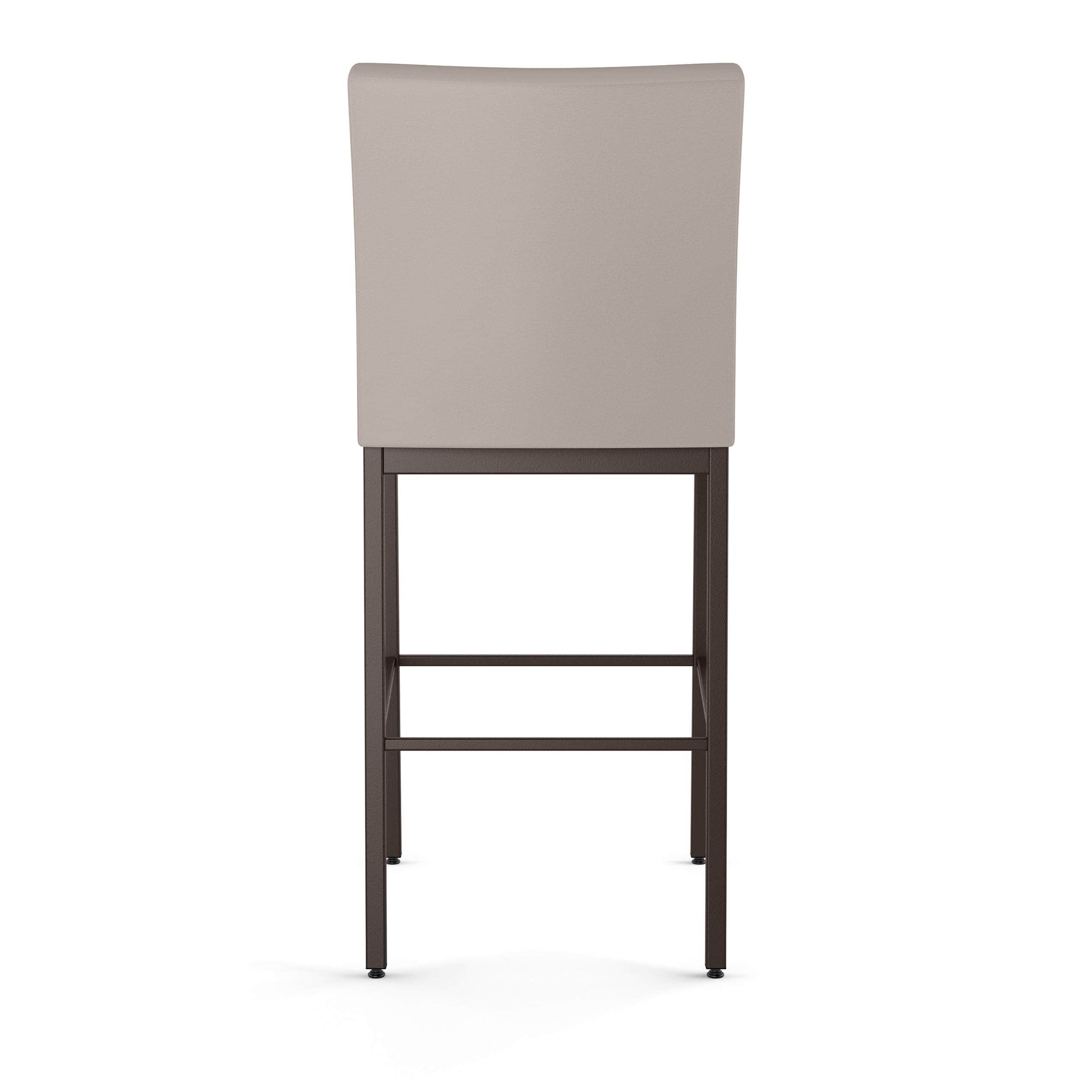 Elegant Perry 26'' Beige Faux Leather Counter Stool with Metallic Base