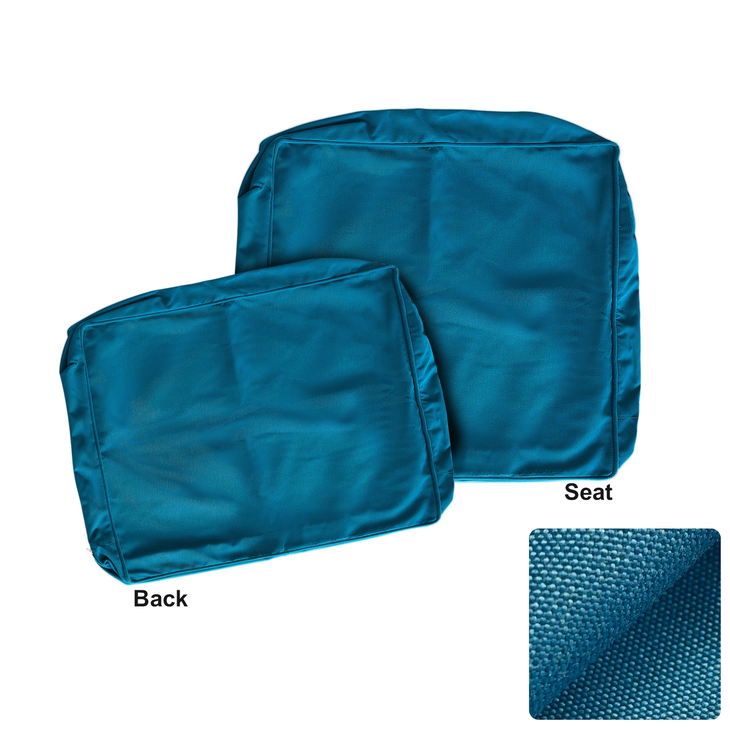 Artplan CS01 Outdoor Deep Seat Slipcovers Set of 2 (24x24x6) 18x24 Olefin Square Outdoor Cushion Cover for Patio Funiture Peacock