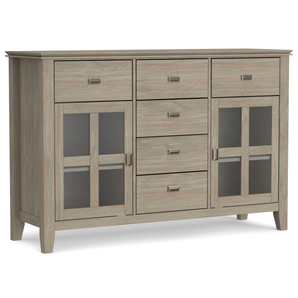 Simpli Home Artisan Transitional Distressed Grey Pine Sideboard #AXCHOL012-GR