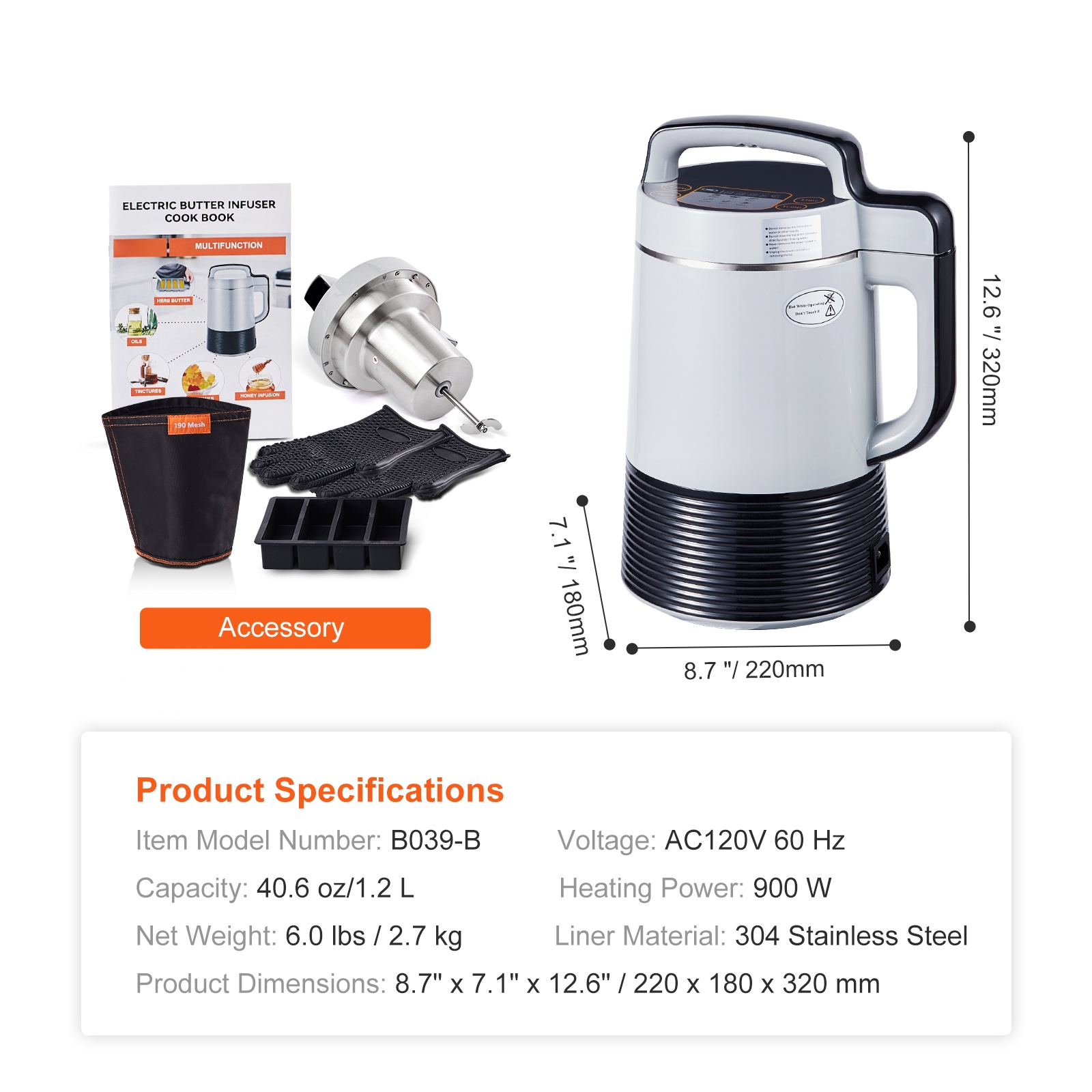 VEVOR SCCBHY900W8J01915V1 Specialty-Small-Kitchen-Appliances - View #7