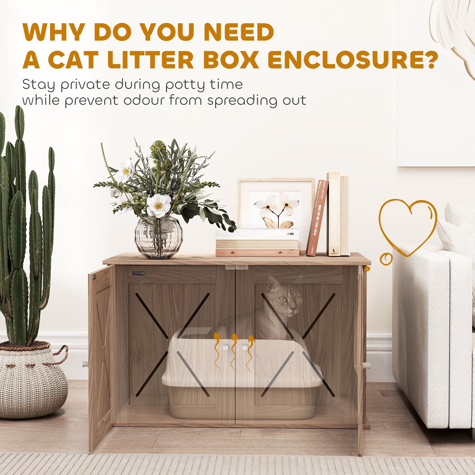 PawHut D31-110V00WN Litter-Boxes - View #4