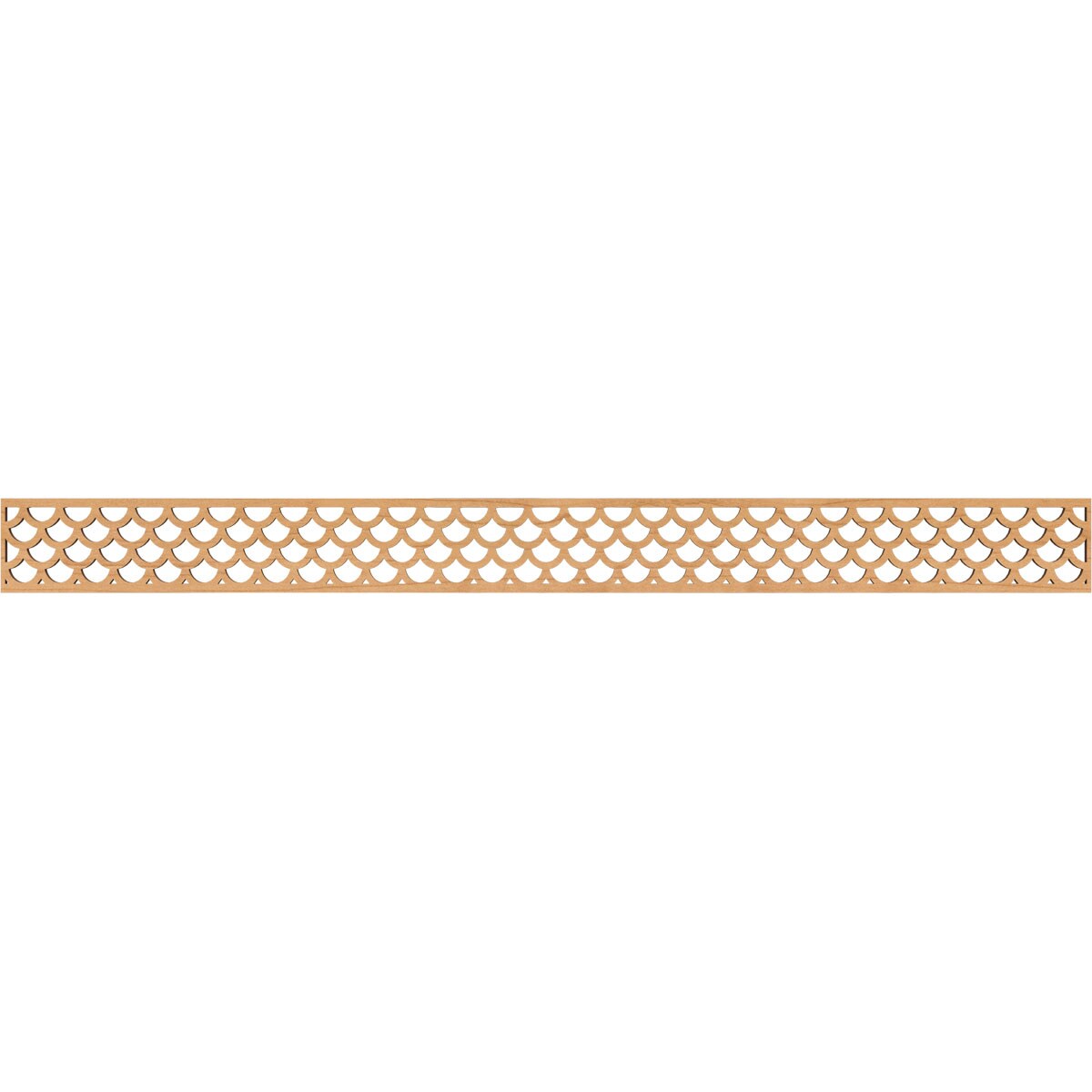 Ekena Millwork MLDA04X46HUDMA Hudson Fretwork Flat Trim 4-in x 3.87-ft Maple Brown Unfinished 2156782 Pierced Wall Panel Moulding
