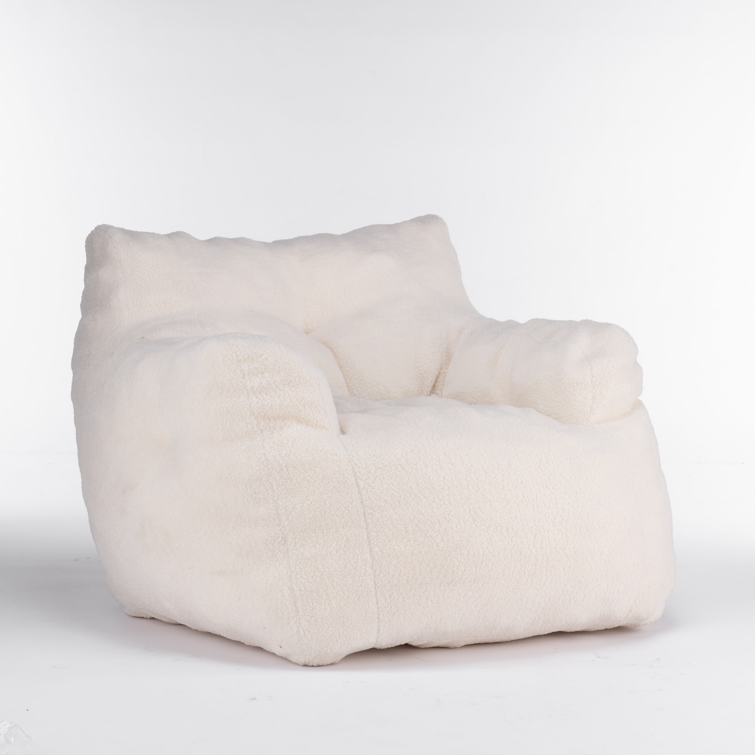 LIVIZA GGJD013GY Ivory White Bean Bag Chair