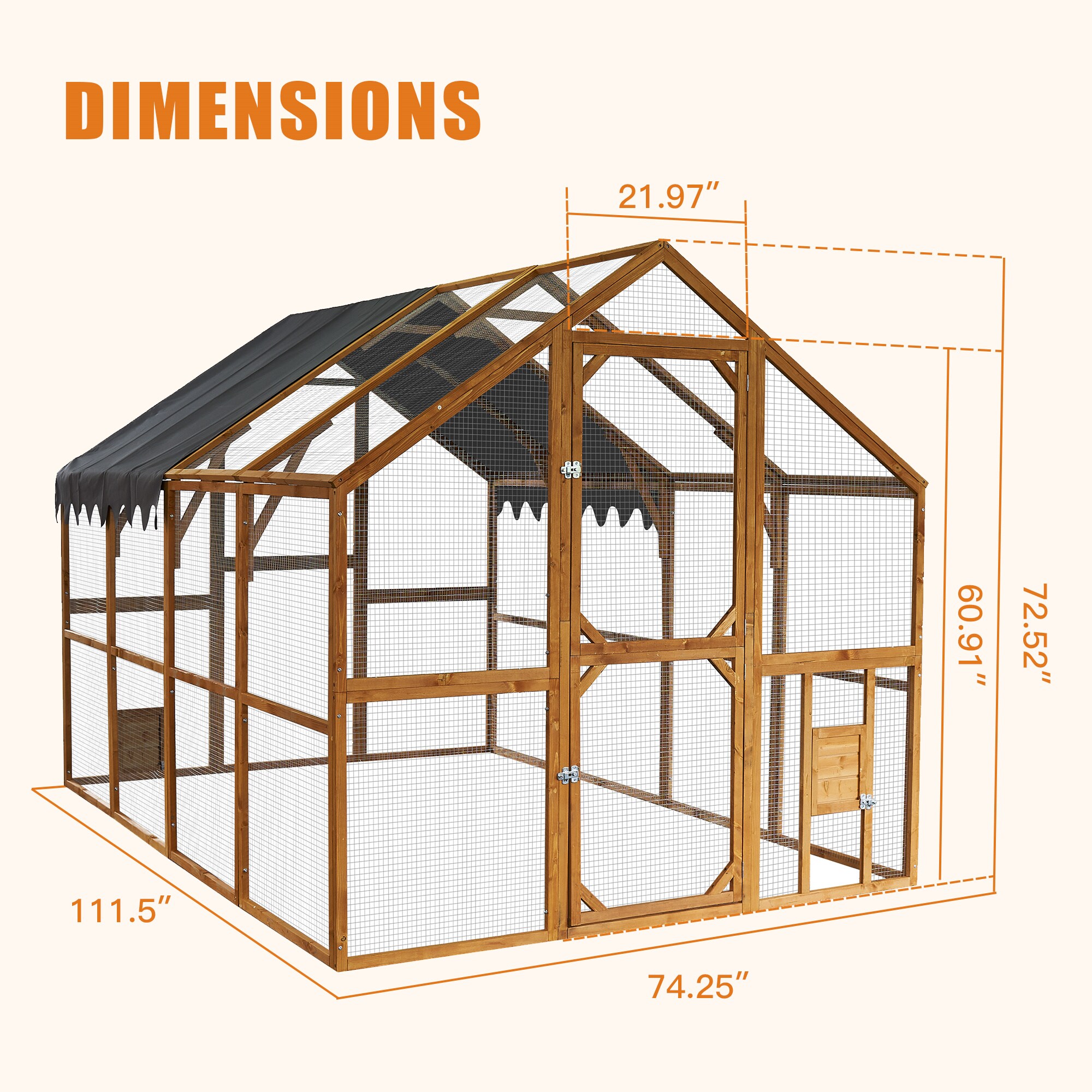 BABOOM BOM-100972-OR Chicken-Coops-Rabbit-Hutches - View #4
