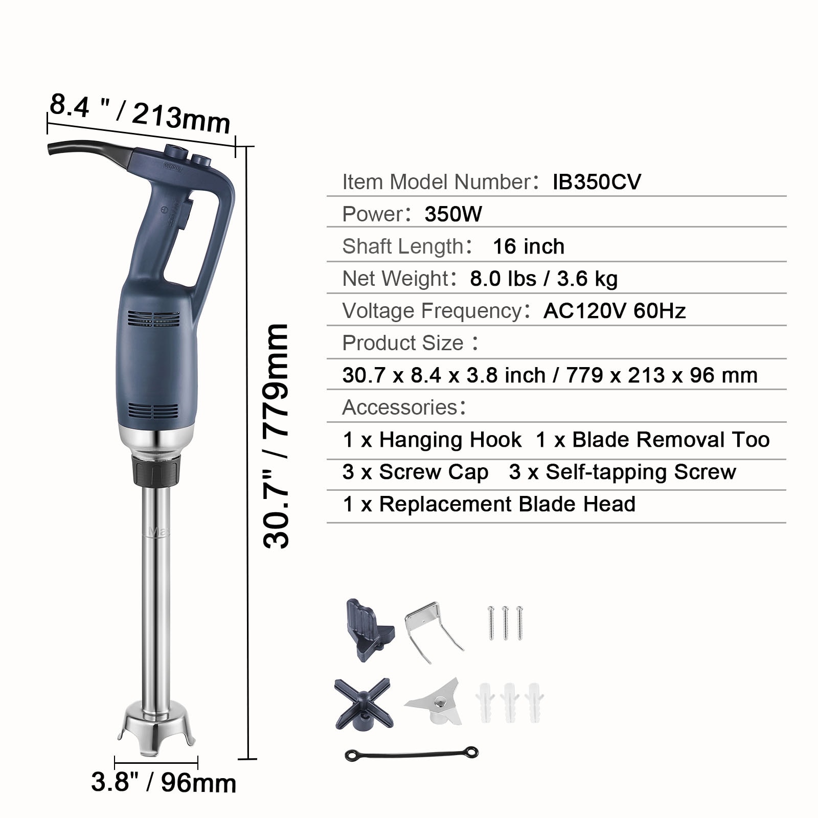 VEVOR ZXSCJBQ350WB371FZV1 Immersion-Blenders - View #8