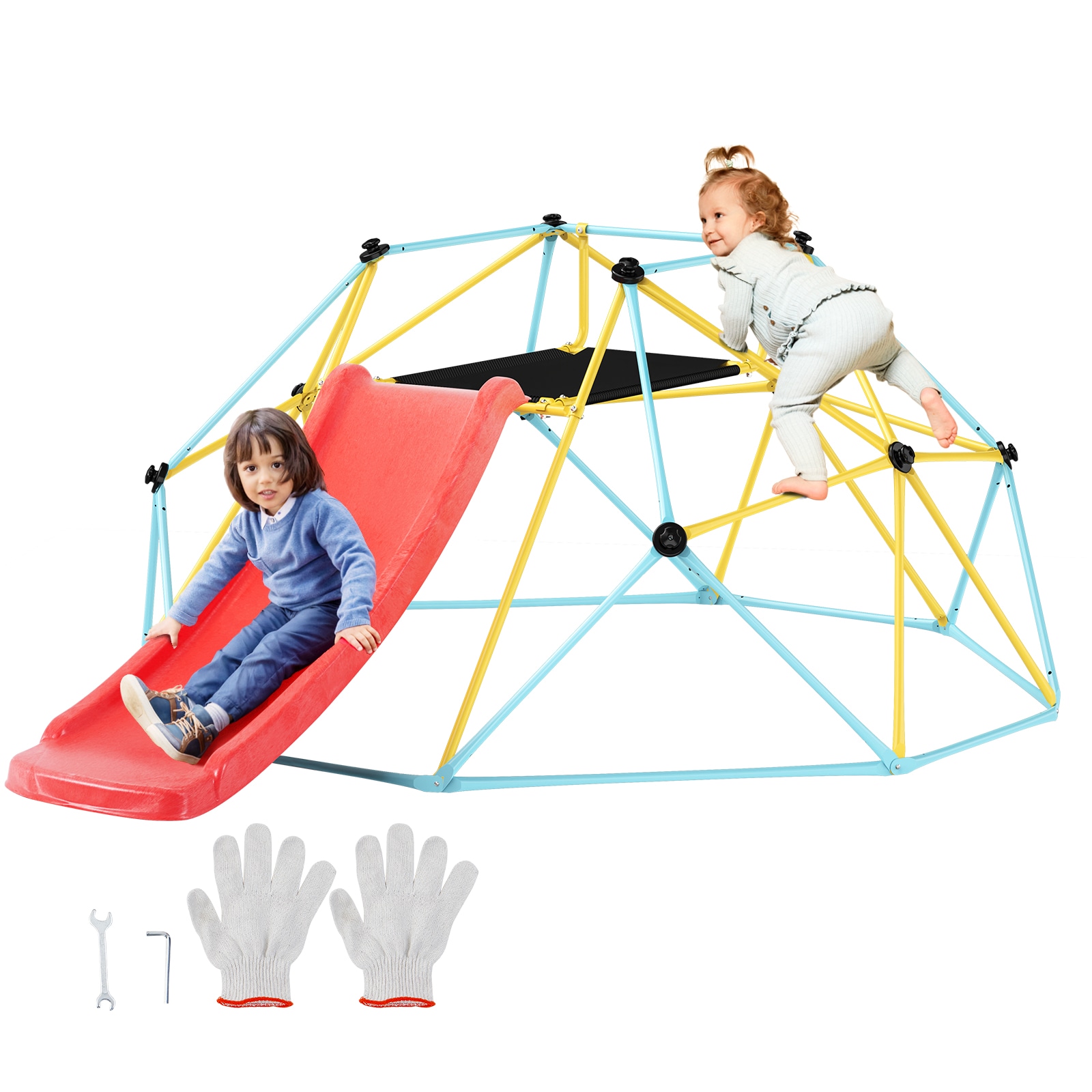 VEVOR JHPDYX10FTHT5WB8CV0 8 FT 600 LBS Load Climbing Dome Metal Commercial/Residential Monkey bars