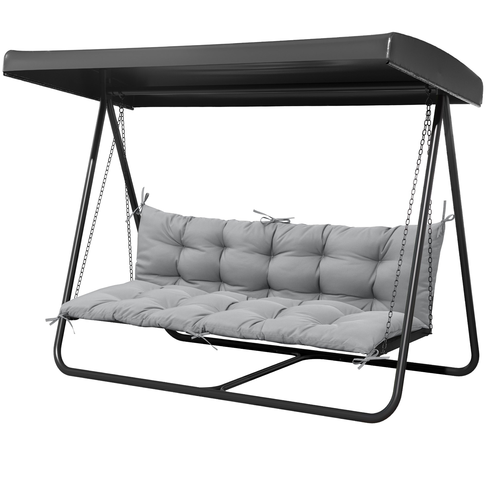 CloudFly CL-CU011LGY-1 1 pc outdoor chair cushion 19.7-in x 61-in Light Gray Porch swing cushion