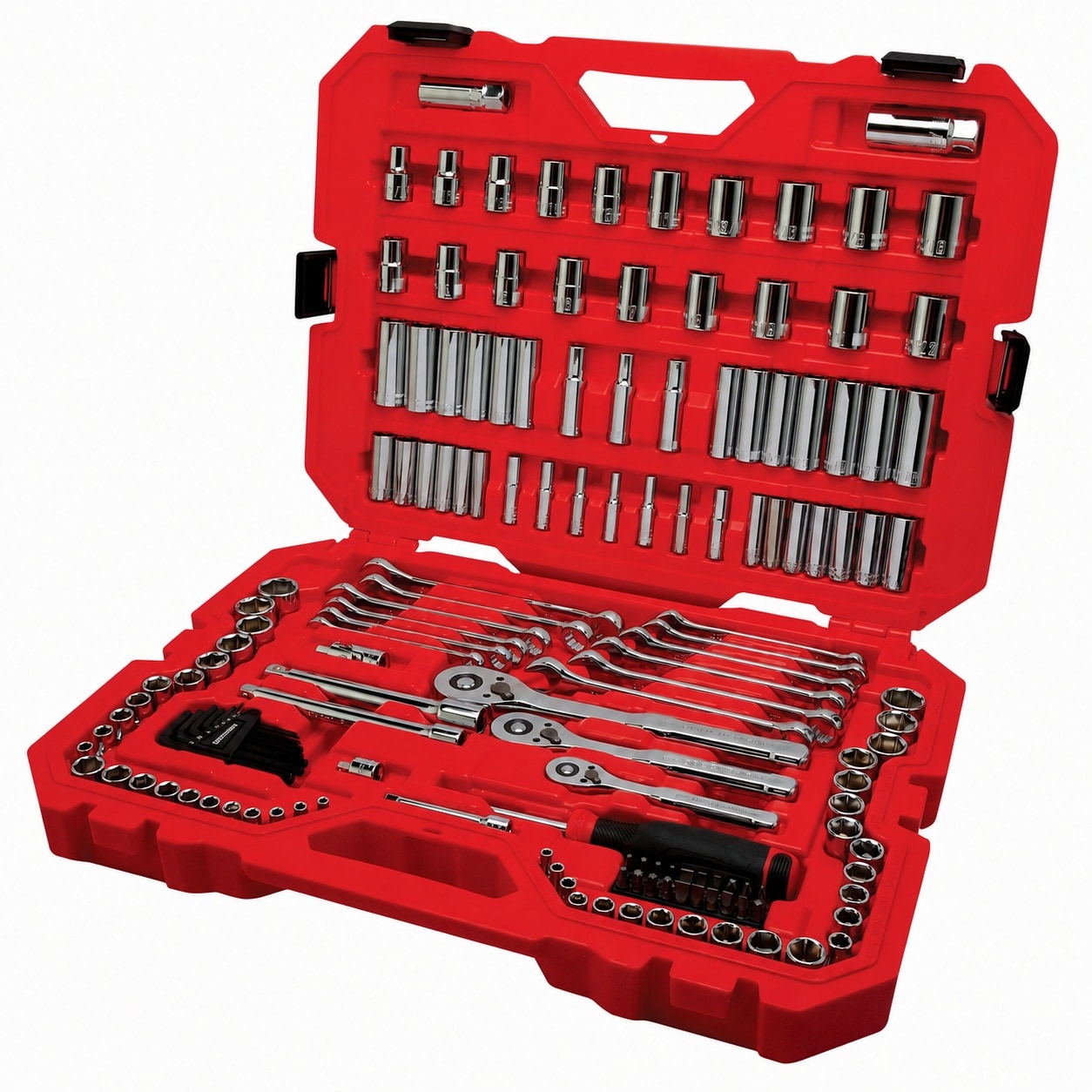 AOIZGMY  Socket Set 159 Piece Socket Wrench Set Mechanics Tools Includes 1/4 in 3/8 in and 1/2 in Drive Sockets Ratchets and Specialty Bits