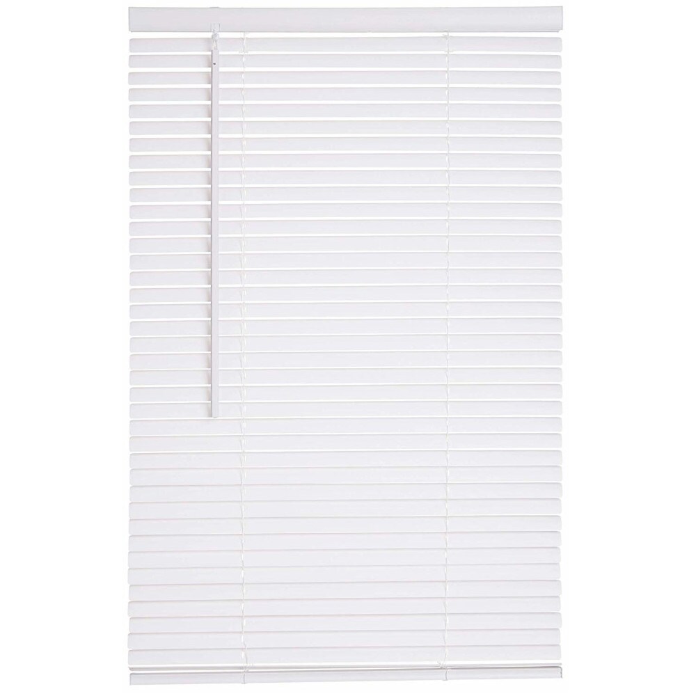Lotus & Windoware 461727 0.97-in Slat Width 27.0-in x 72-in Cordless White Vinyl Light filtering Mini-blinds