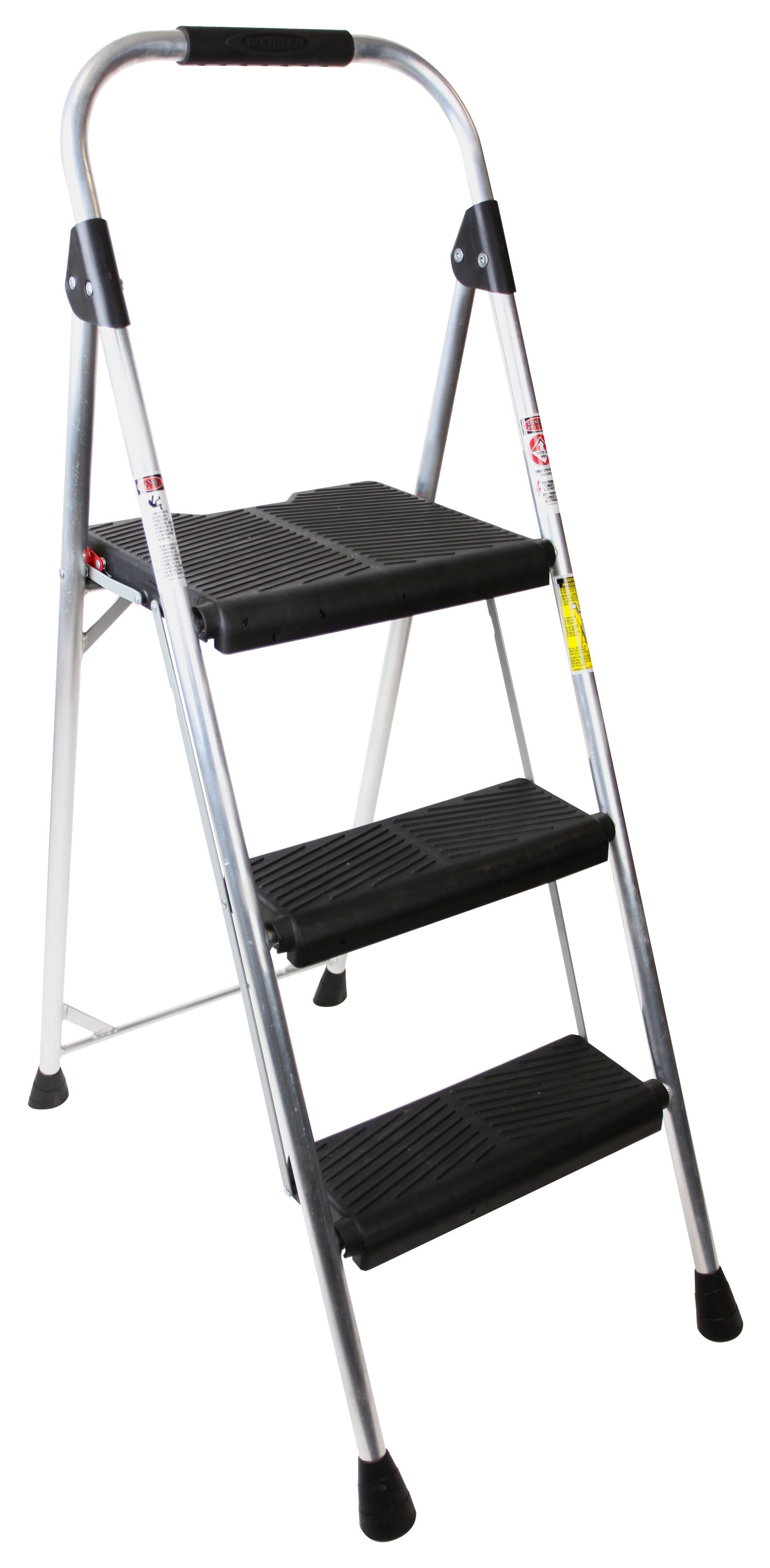 Four-Step Stop-Step Folding Aluminum Ladder Mobile Step Stand 