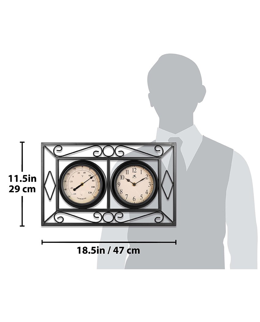 Infinity Instruments 20108BK-TC Thermometer-Clock - View #7