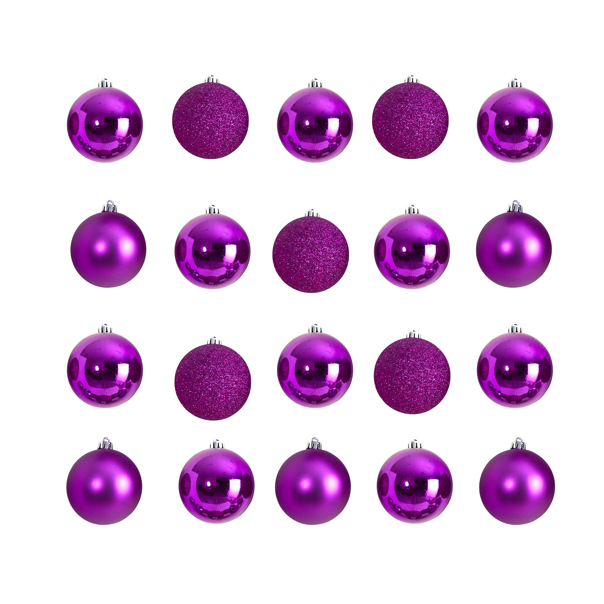 Nearly Natural D1056-PK 20 -Pack Pink Standard Indoor Ornament set Shatterproof