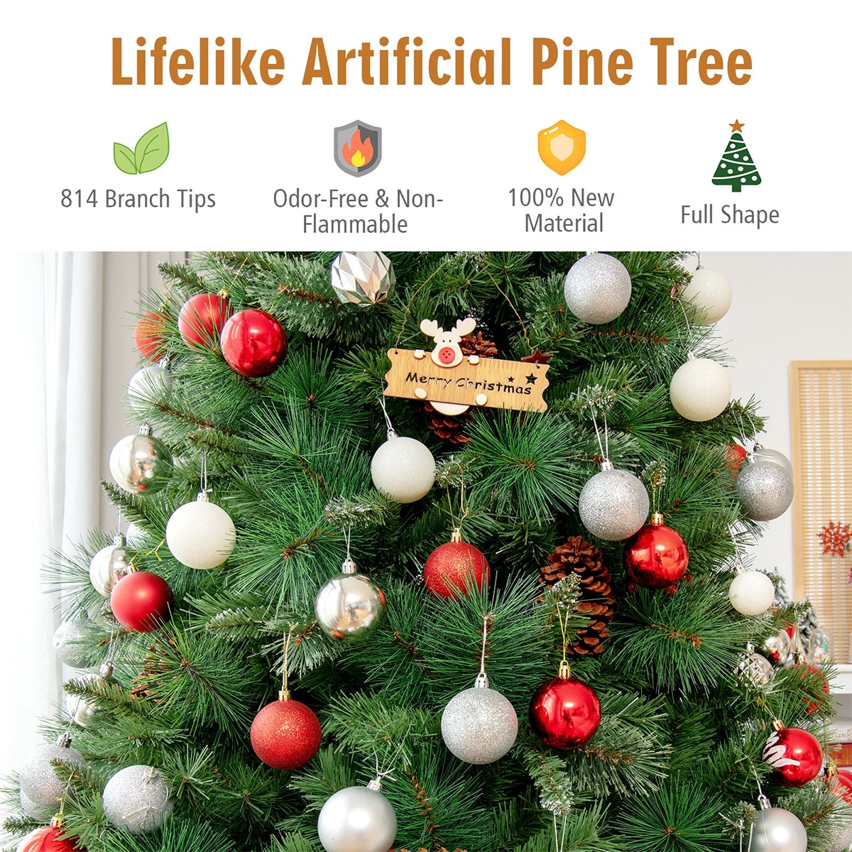 WELLFOR CM-HWY-23488 Artificial-Christmas-Trees - View #5