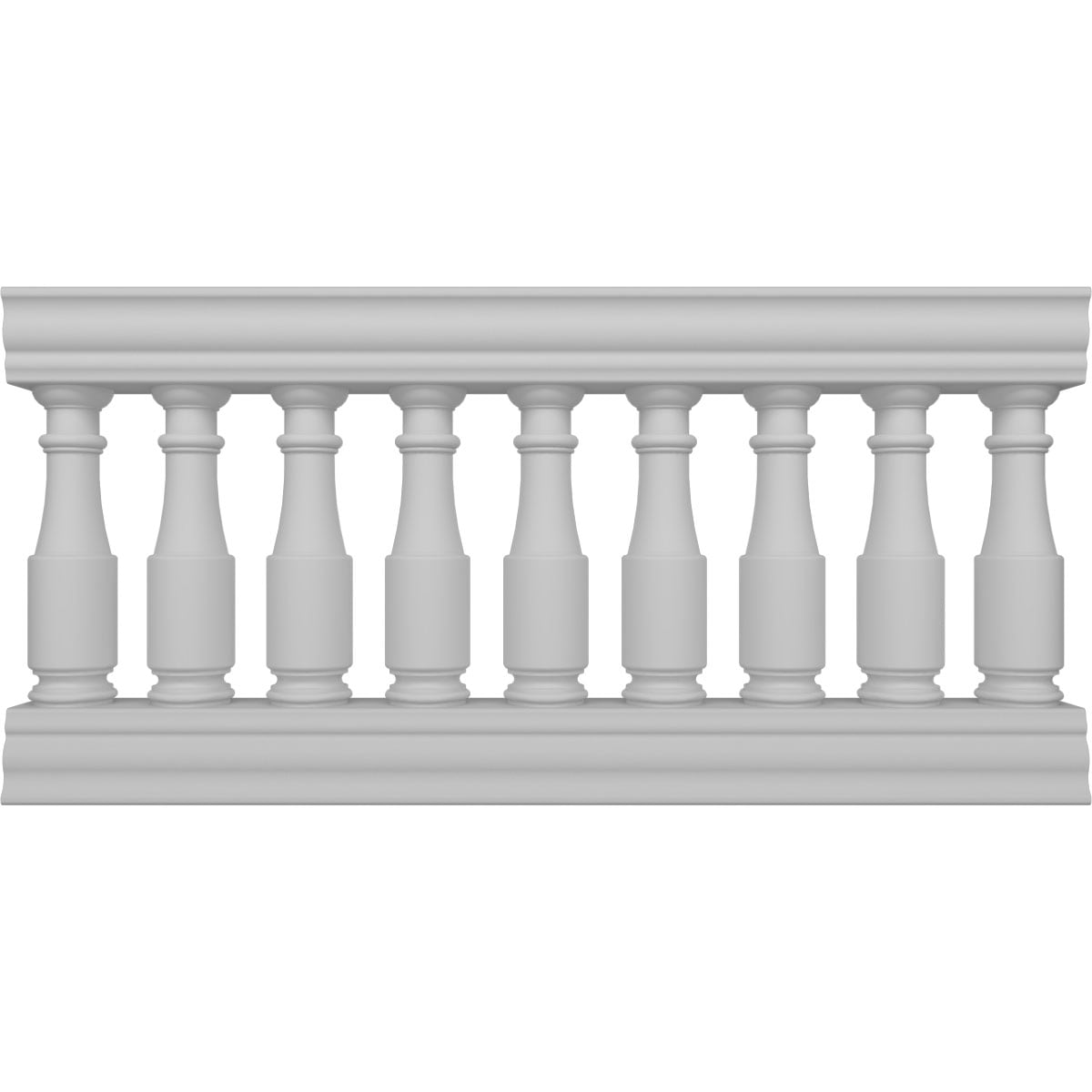 Ekena Millwork BALK32X060HMN FiberThane 5-Feet x 32-Inches Hamilton Fiberglass Deck Rail Kit
