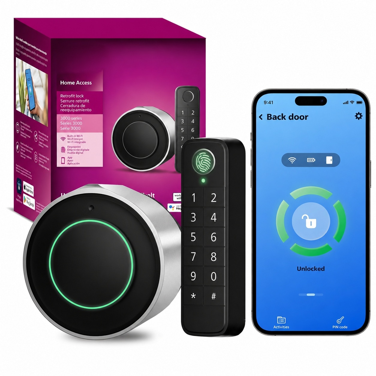 Anqtovp WiFi Smart Deadbolt Lock with Fingerprint Keypad and App Remote Control Silver Finish durable home and garden accessory designed for #LAN0812N297