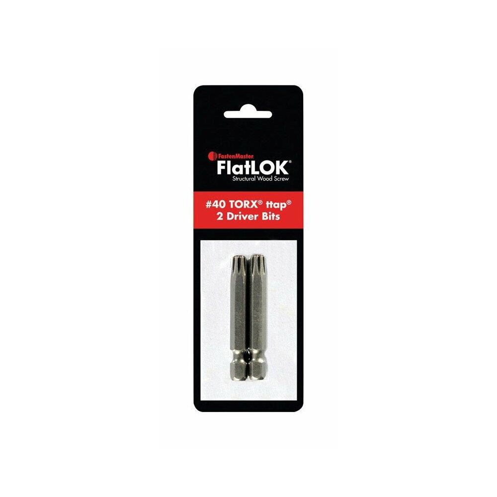 FastenMaster ACHR135818 Fastenmaster 2803047 FlatLOK Torx Ttap No. 40 x 2 in. Driver Bit- Steel 0.25 in. Hex, 2 Piece