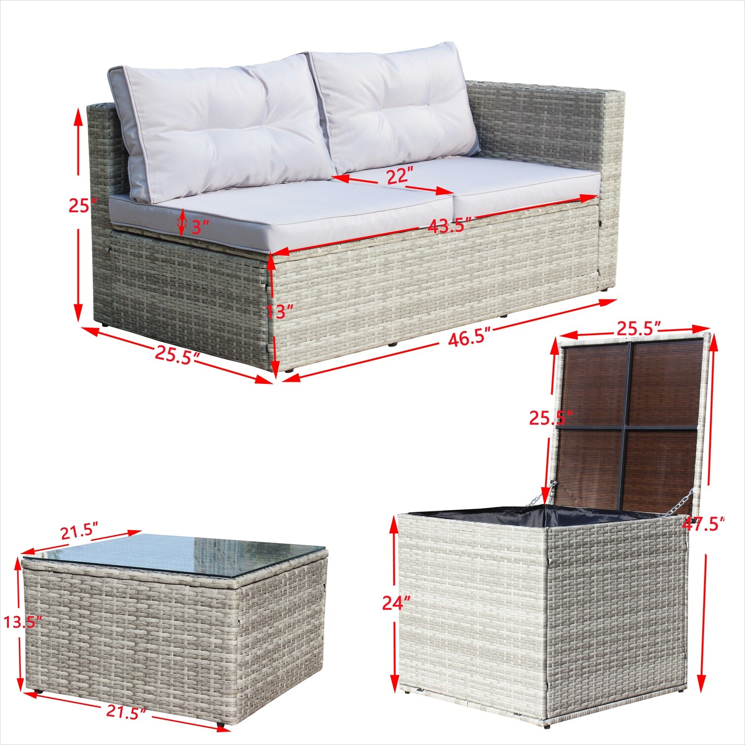 Naturefalls MOBY419DDWG3 Patio-Conversation-Sets - View #3
