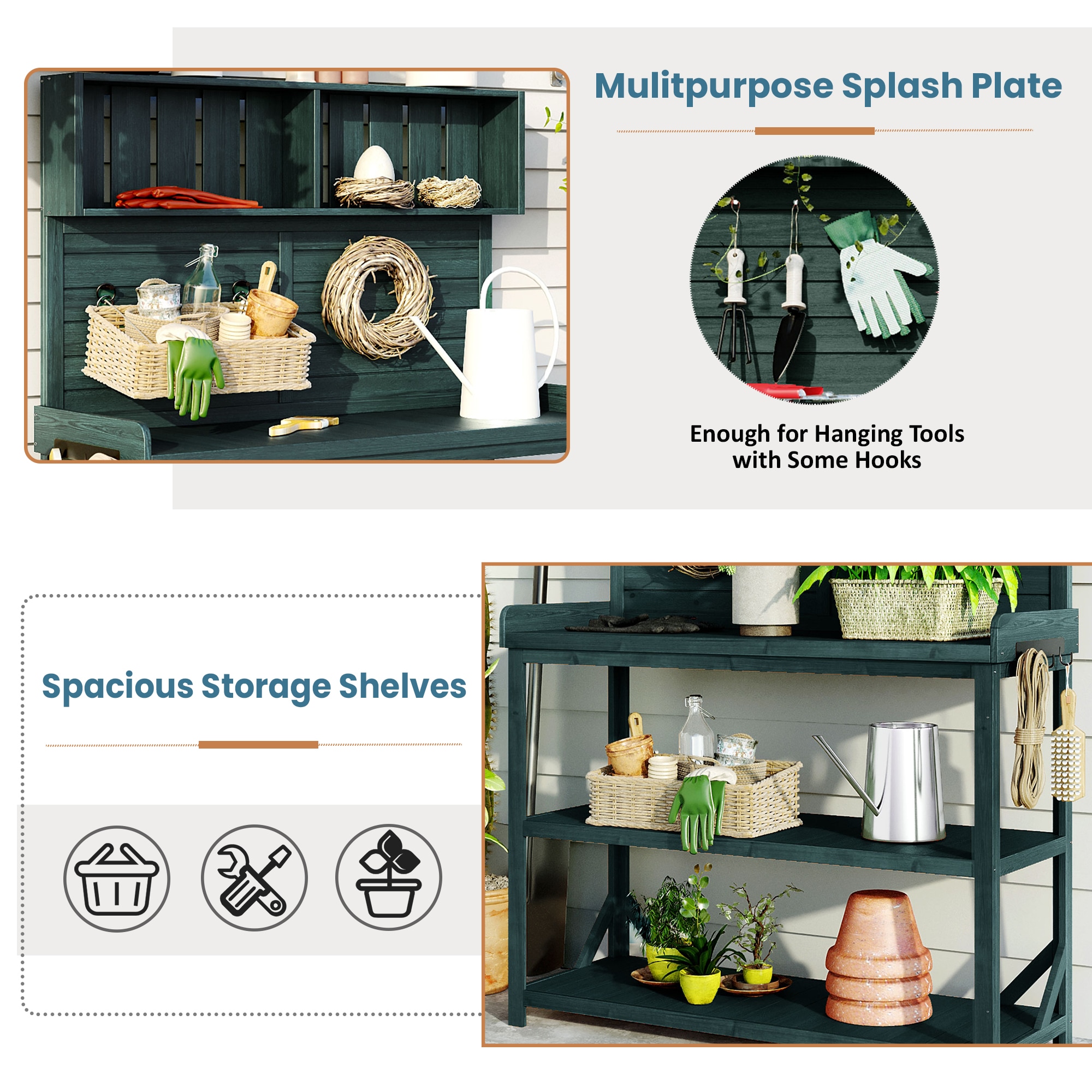 Kahomvis G243-QP717-22 Potting-Benches - View #6