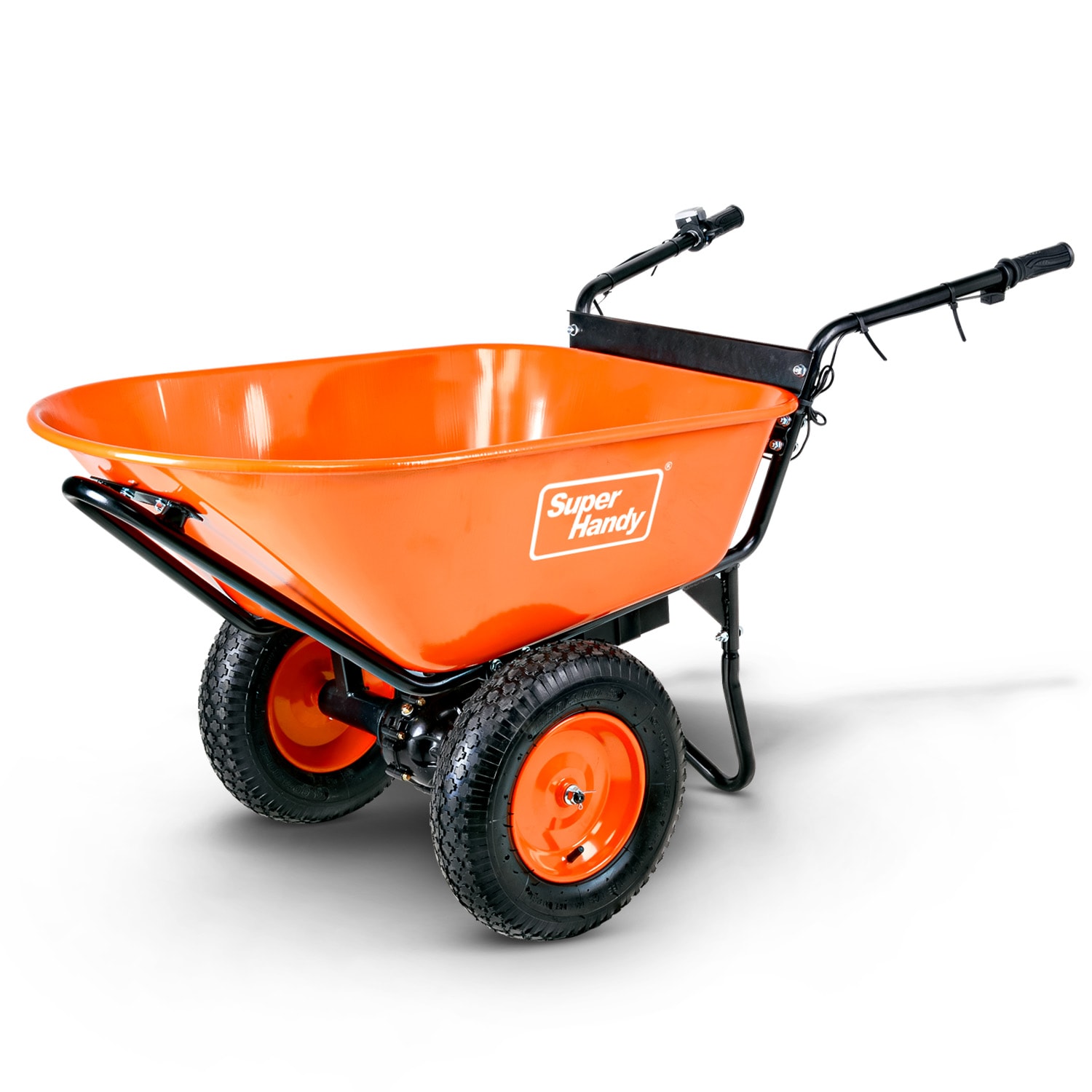 SuperHandy 24V 12Ah AGM Dualie Wheelbarrow, 4 Cu. Feet, 2 Wheels, 330lbs Load Capacity GUO034 Sansujyuku sansujyuku.com