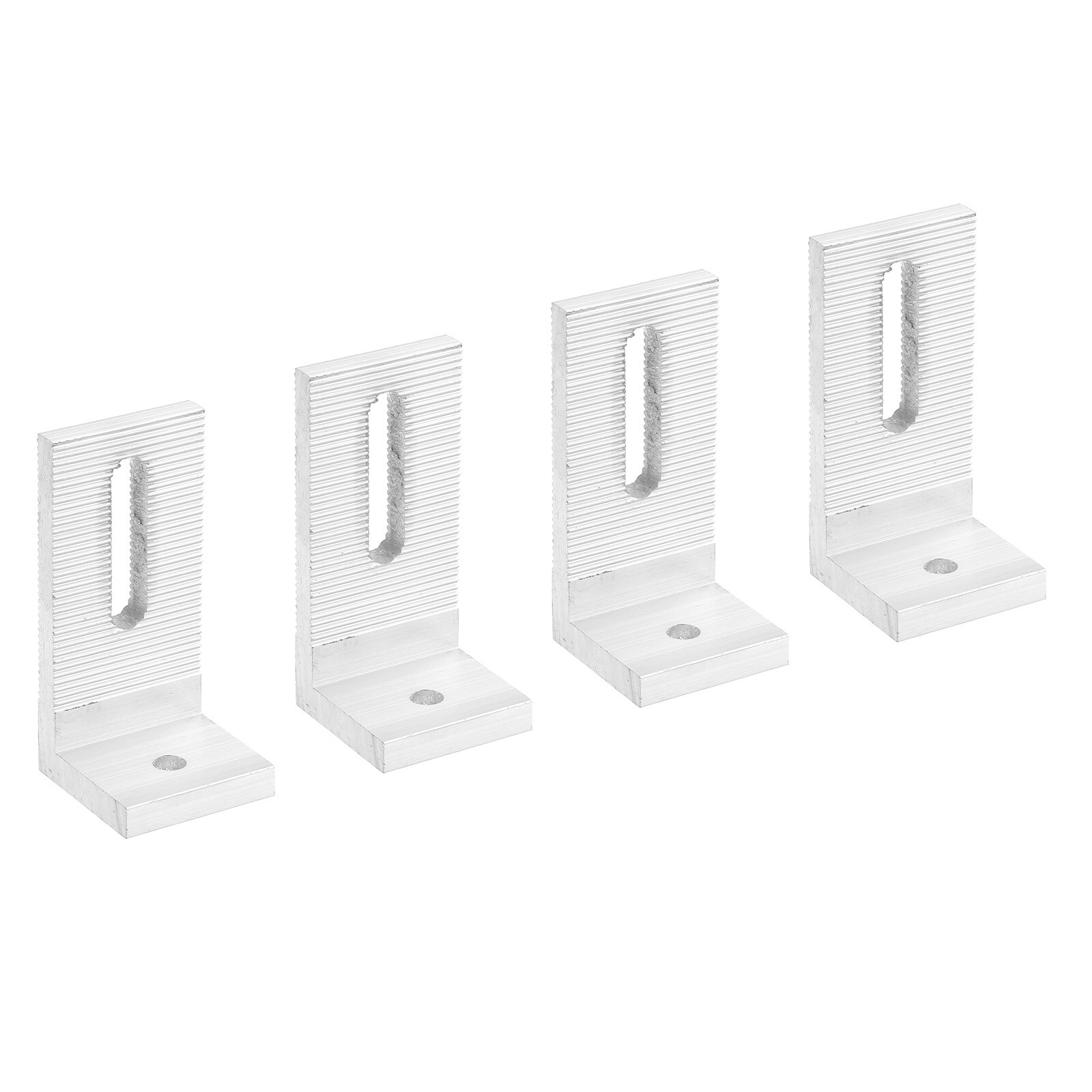 Unique Bargains S25093000UX7149 Solar Panel Mount L Brackets Aluminum Alloy 6.7mm Diameter for Solar Panel System Install Pack of 4