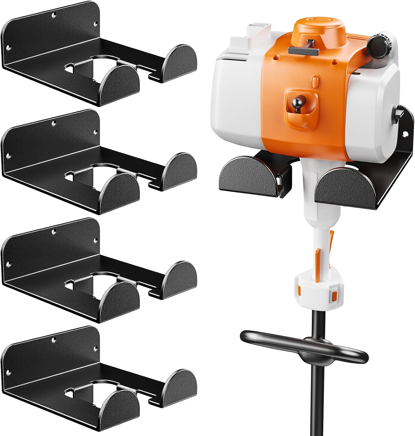 POKIPO Weedeater Hanger 4 Pack Grass String Trimmer Rack Heavy Duty ...