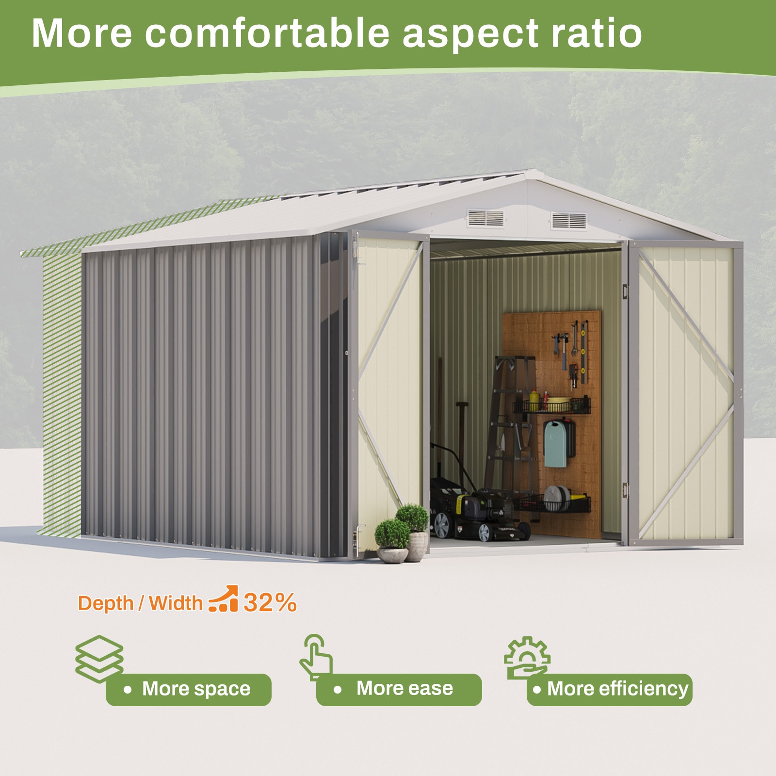 Patiowell WES-PS23-0355A-4 Metal-Storage-Buildings-Sheds - View #7