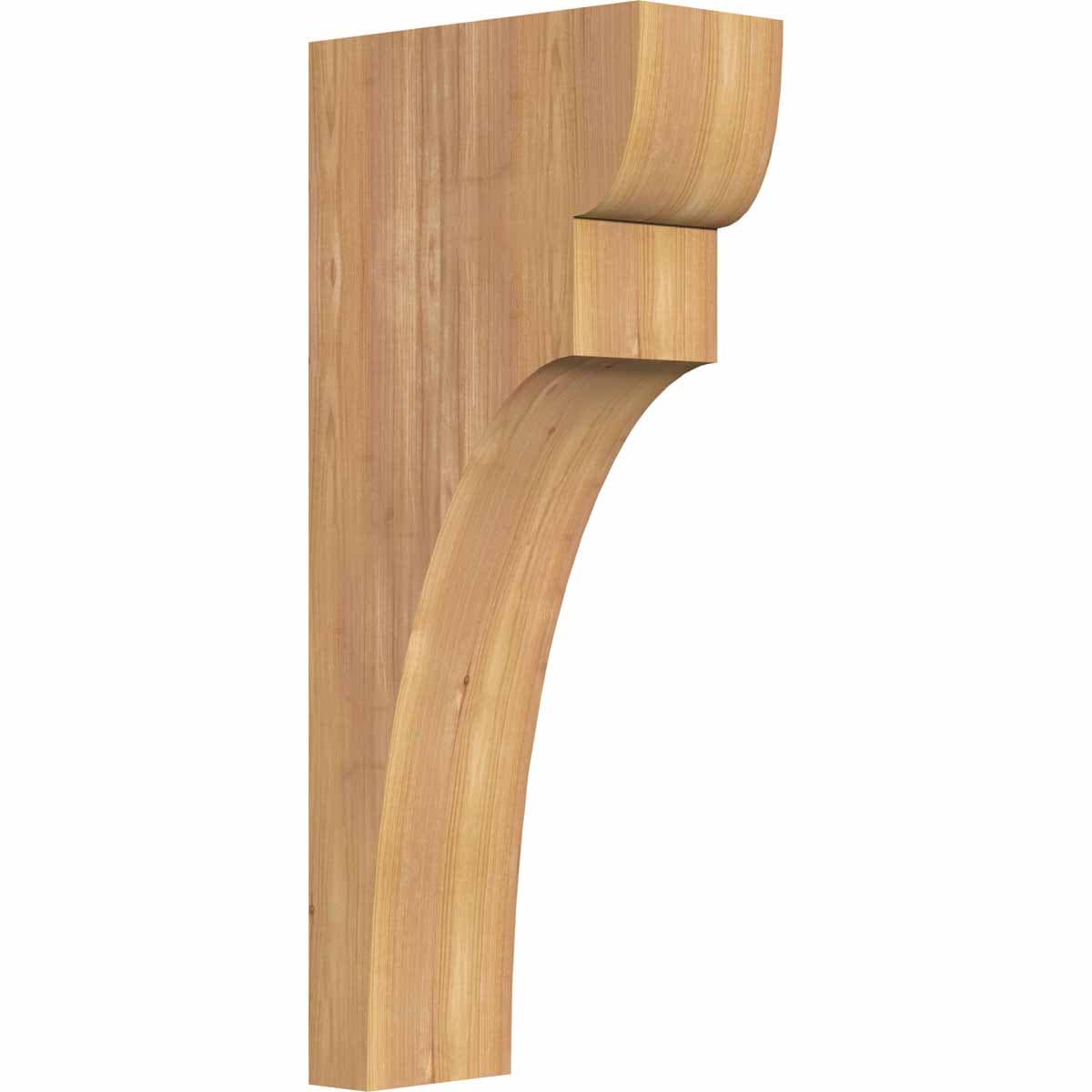 Ekena Millwork COR06X12X28YOR00SWR 5.5-in x 12-in x 28-in Yorktown Unfinished Western red cedar Wood Paintable/Stainable Corbel