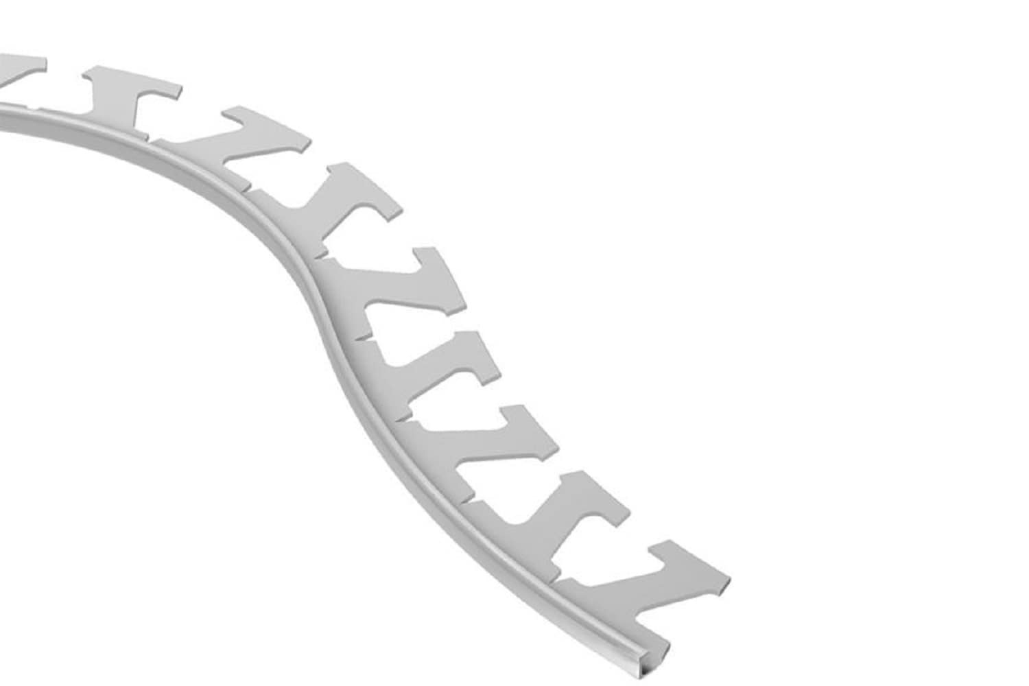 Schluter Systems R/AE80D Deco-Radius 0.313-in W x 98.5-in L Satin Anodized Aluminum Aluminum Border Tile Edge Trim