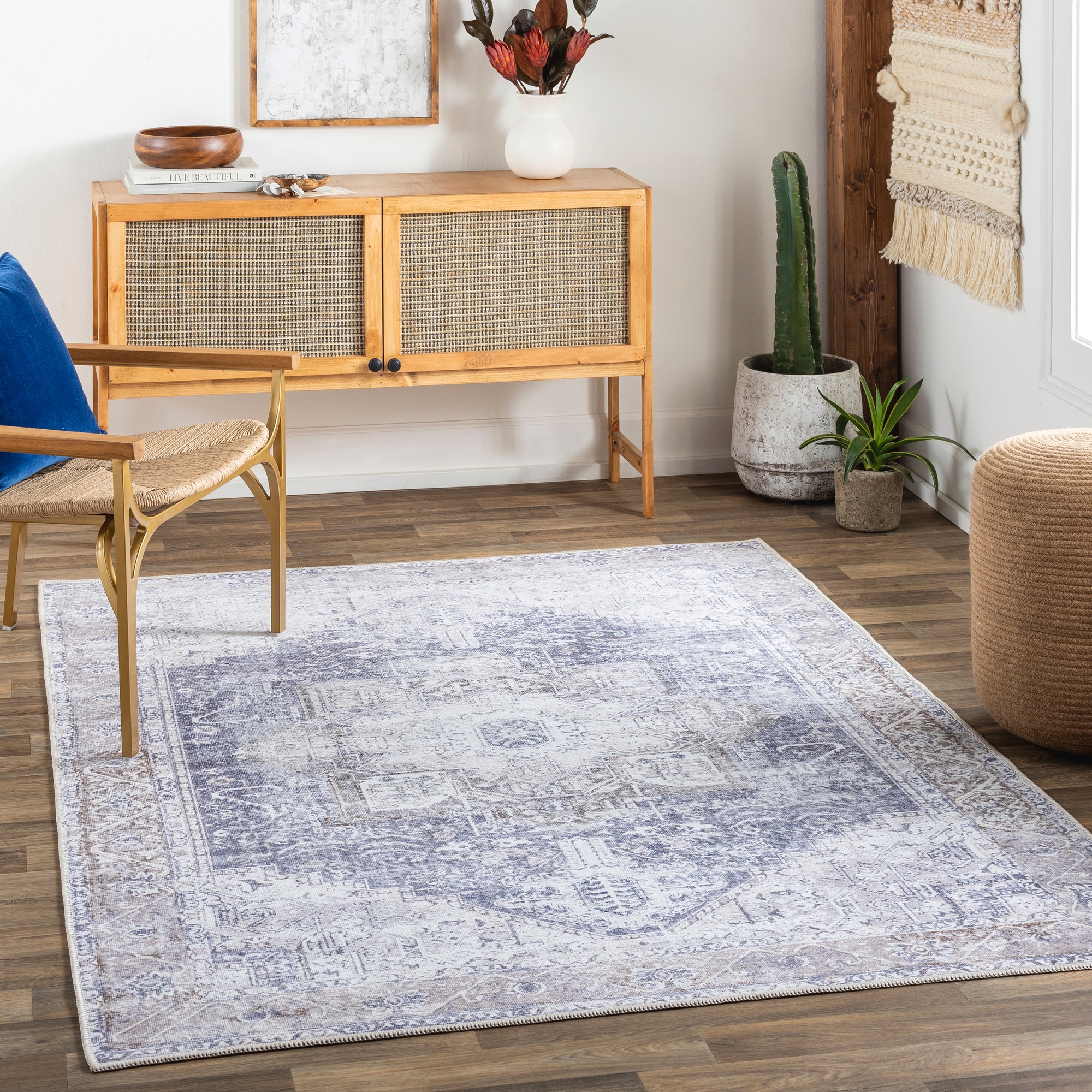 Amelie Sage Washable Accent Rug, 2x3