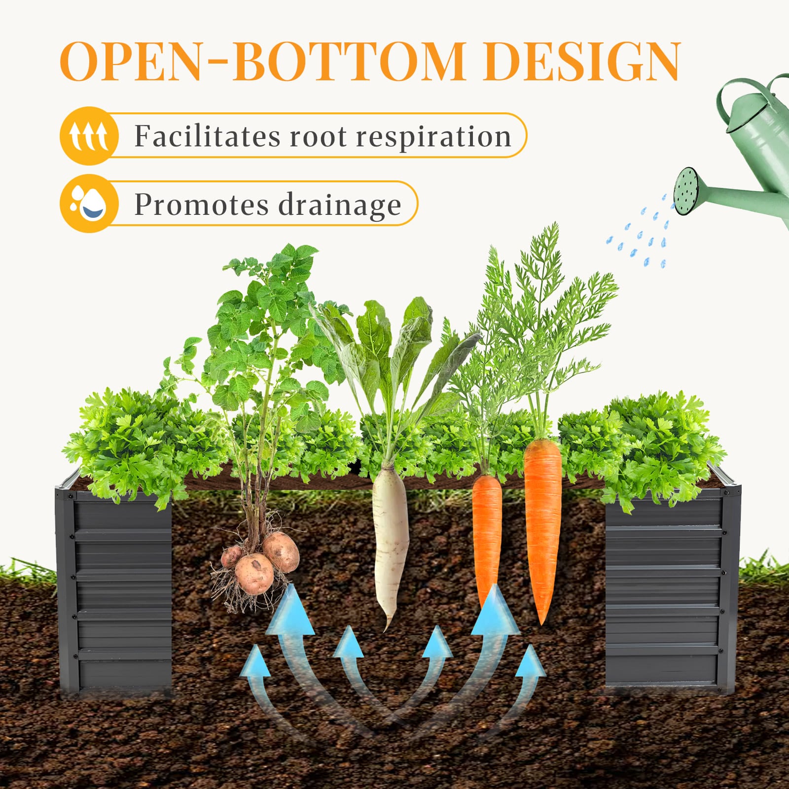 Sweetcrispy L-ZZC-J2FT-GY Raised-Garden-Beds - View #4