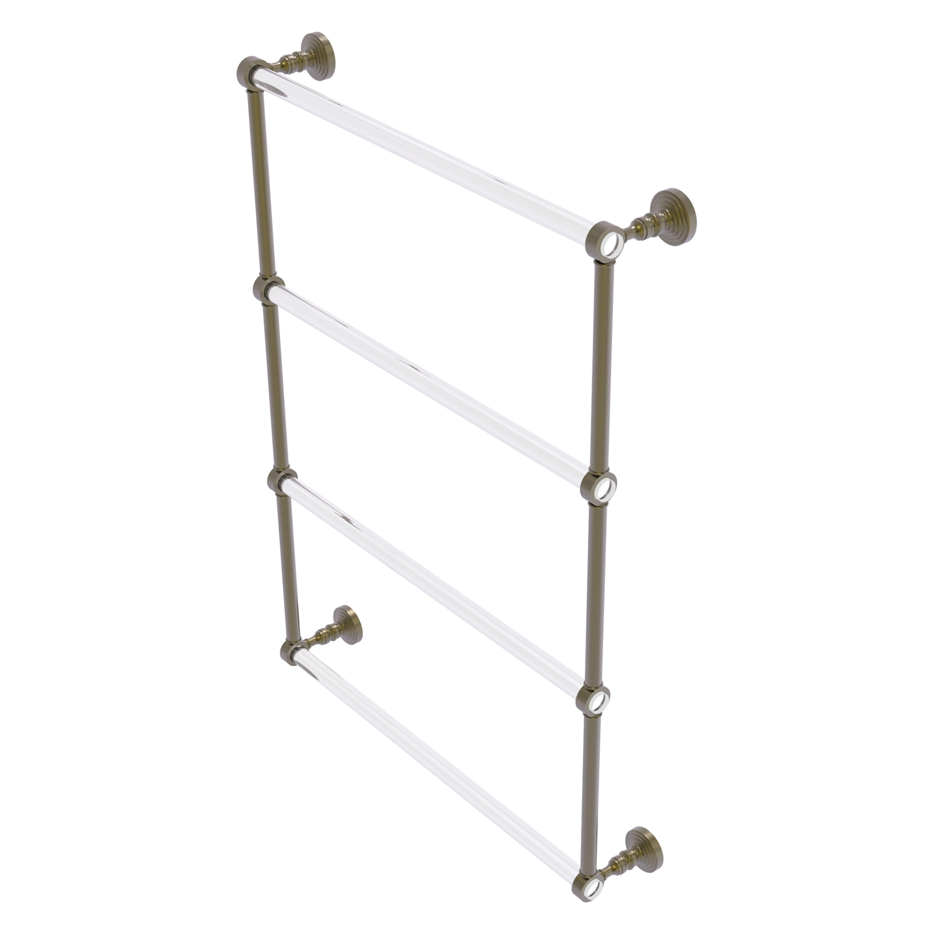Allied Brass PG-28-24-ABR Pacific Grove 24-in double Antique Brass Wall mount 4-tier Towel Bar