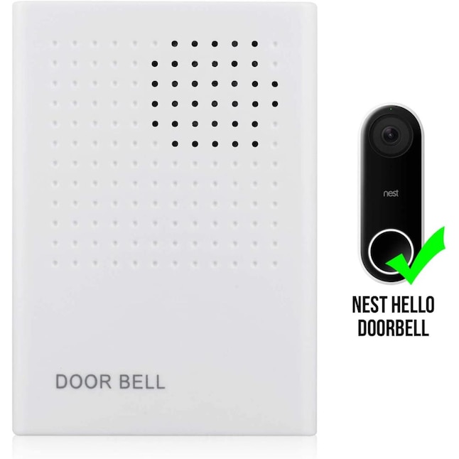 sirene Voorwaarde Chromatisch Wasserstein Google Nest Hello Video Doorbell Chime White Accessory Kit in  the Security Camera Accessories department at Lowes.com