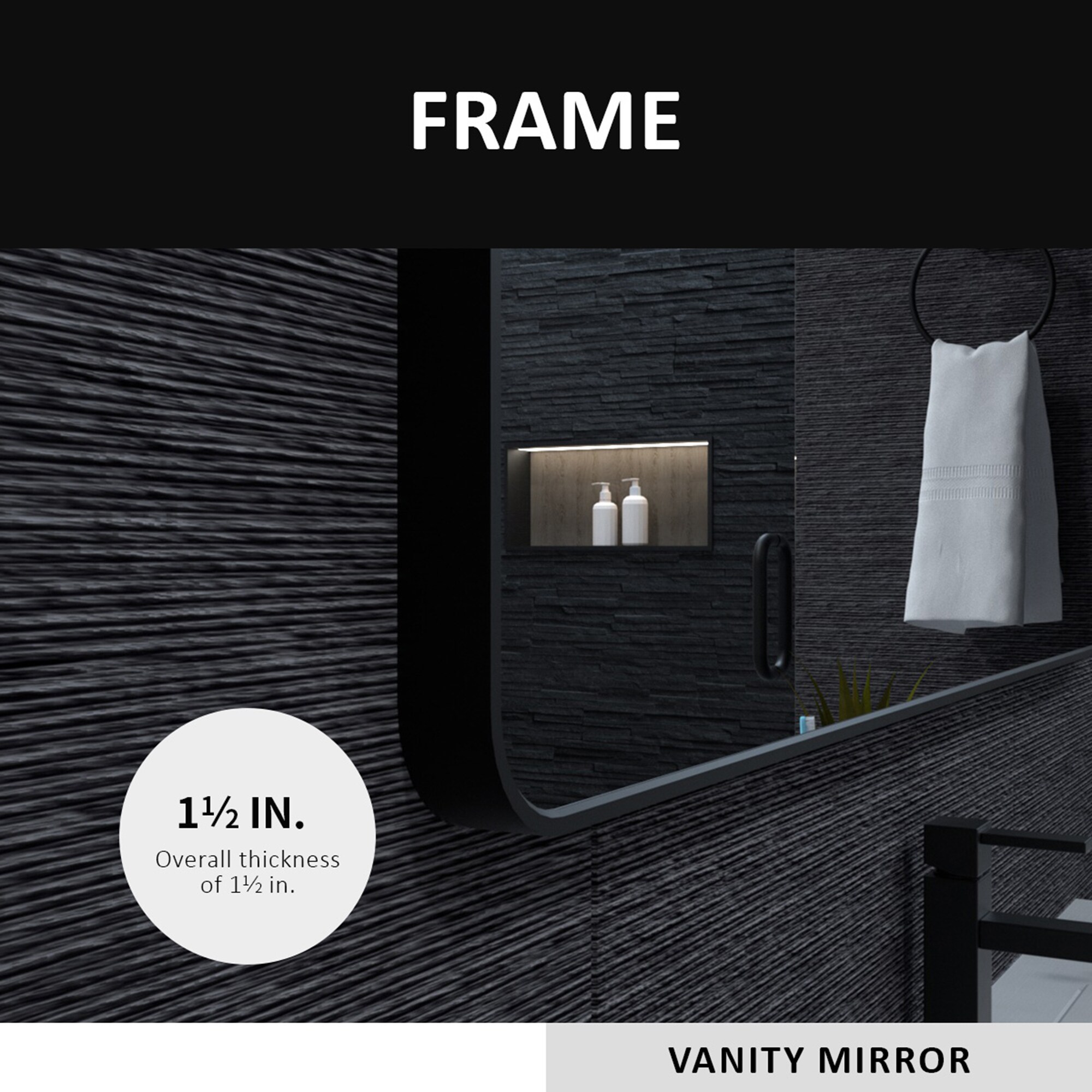 ExBrite FUBM3036MB Framed-Bath-Mirrors - View #4