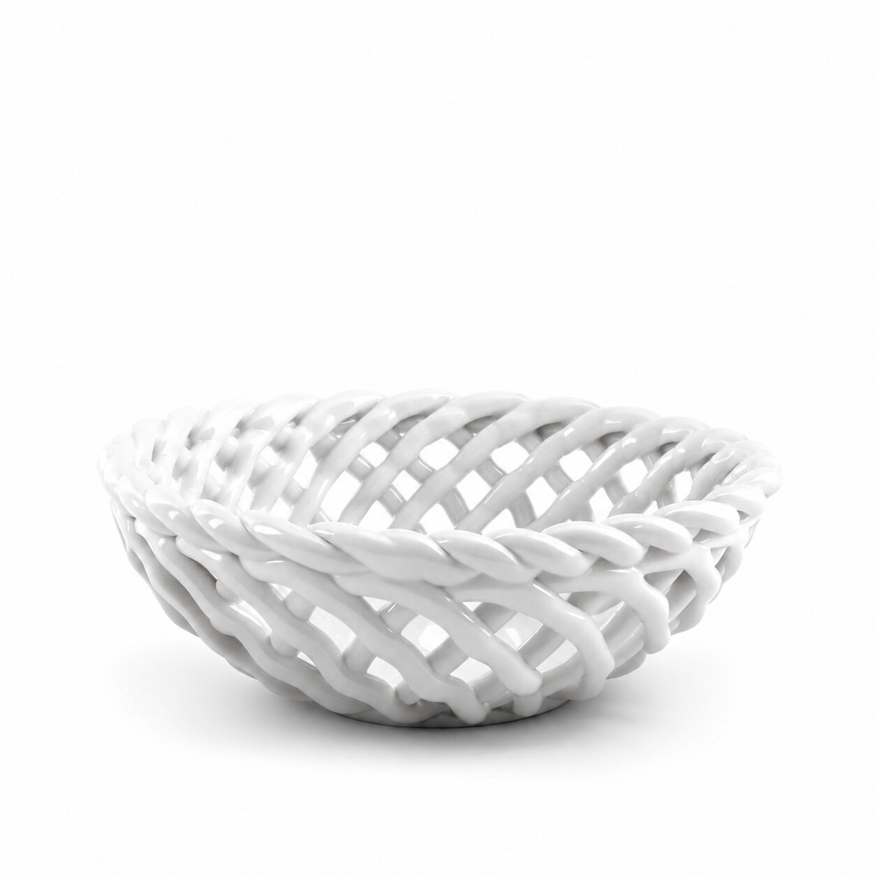 Aoibox 9 6 in Large Glazed Ceramic Fruit Bowl with Woven Design and Holes for Kitchen Counter and Home Decor #LABNR2R8