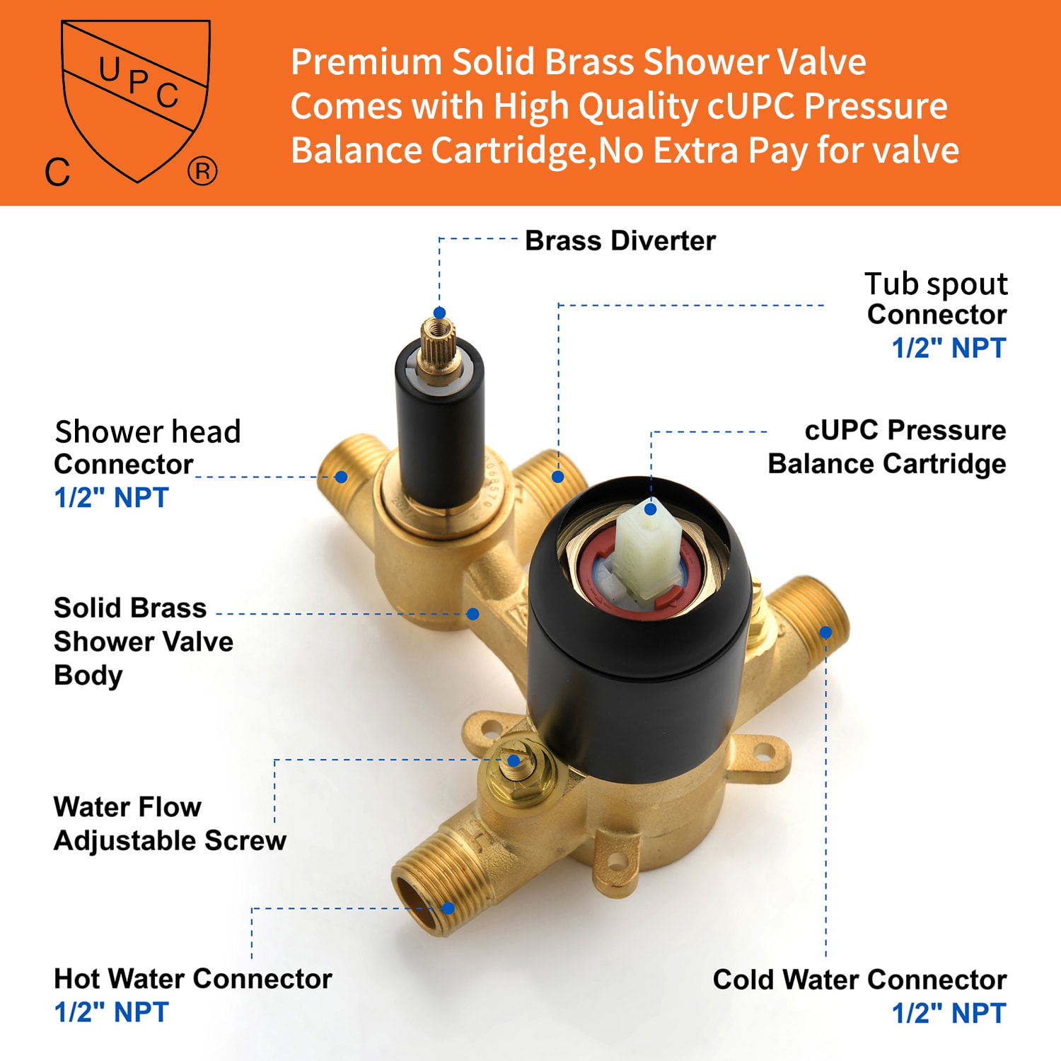 Nestfair SMD3012B Tub-Shower-Faucets - View #4