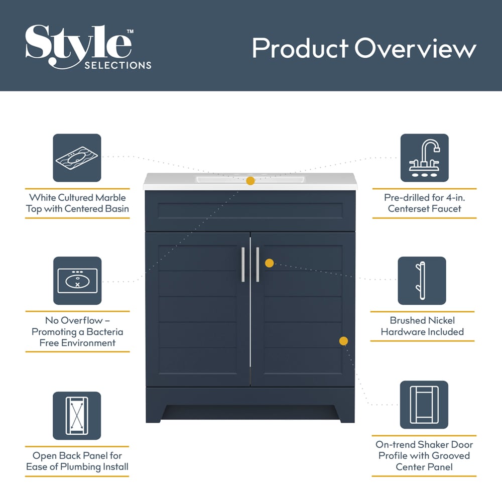 Style Selections C52S30-SS Bath-Vanity-Combo - View #5