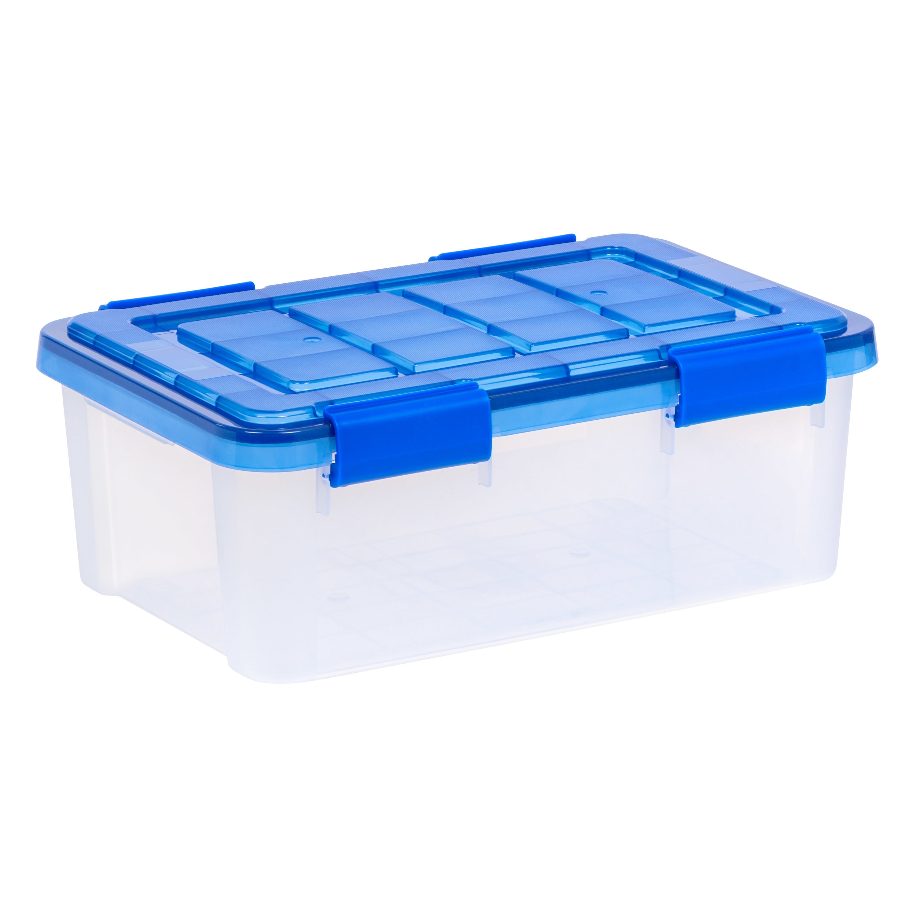 Iris 54 Qt. Stack & Pull Plastic Storage Box, Clear Set of 6