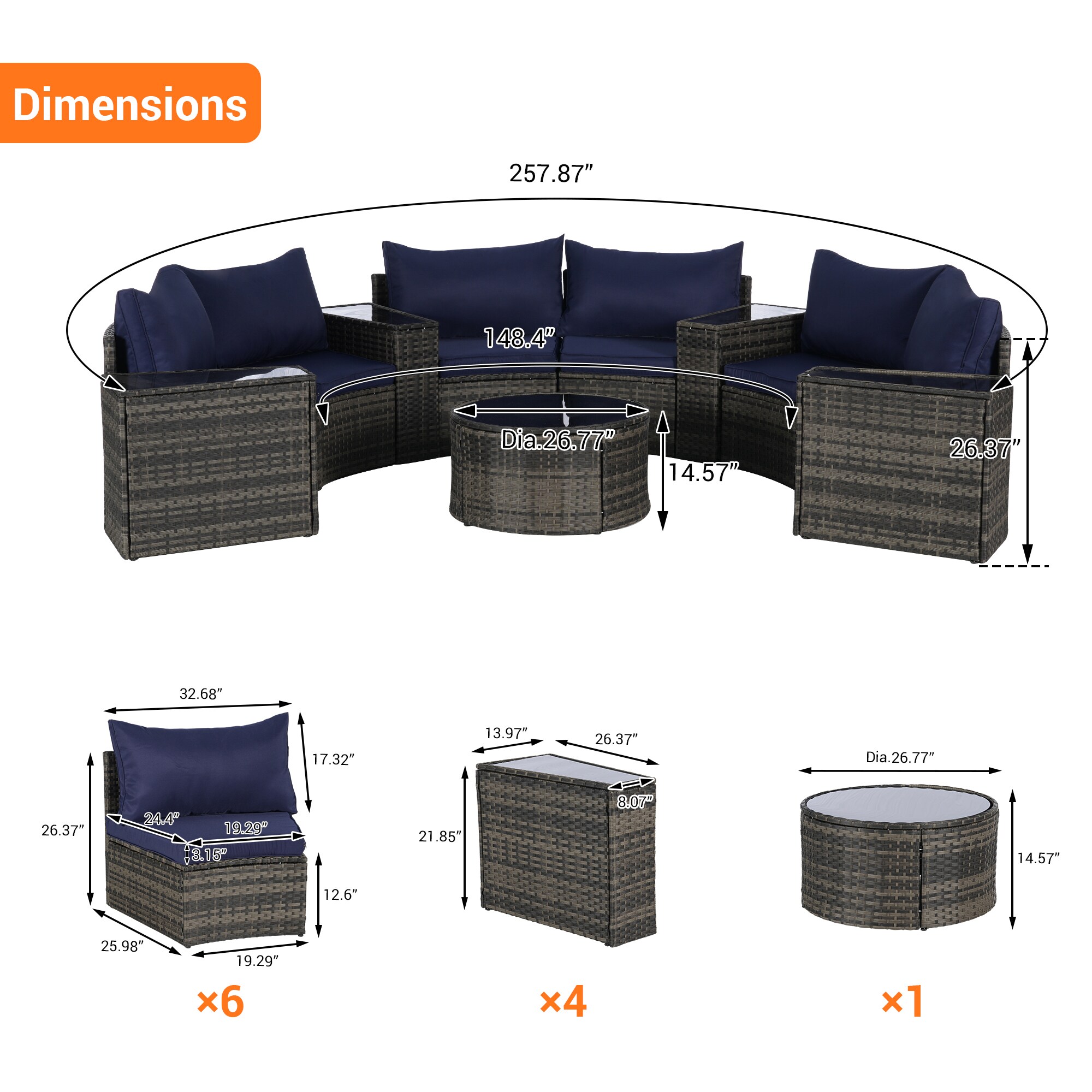 SINOFURN SYB670030NY Patio-Sofas-Daybeds - View #5