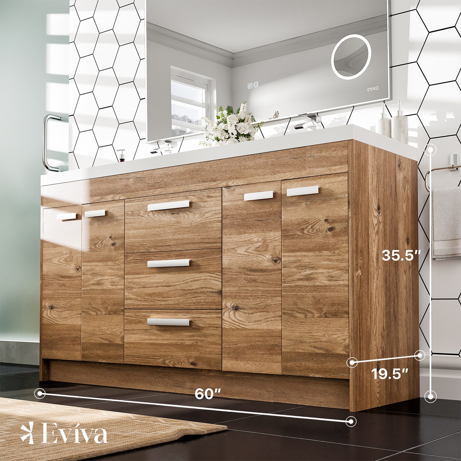 Eviva EVVN1500-8-60NOK Bath-Vanity-Combo - View #2