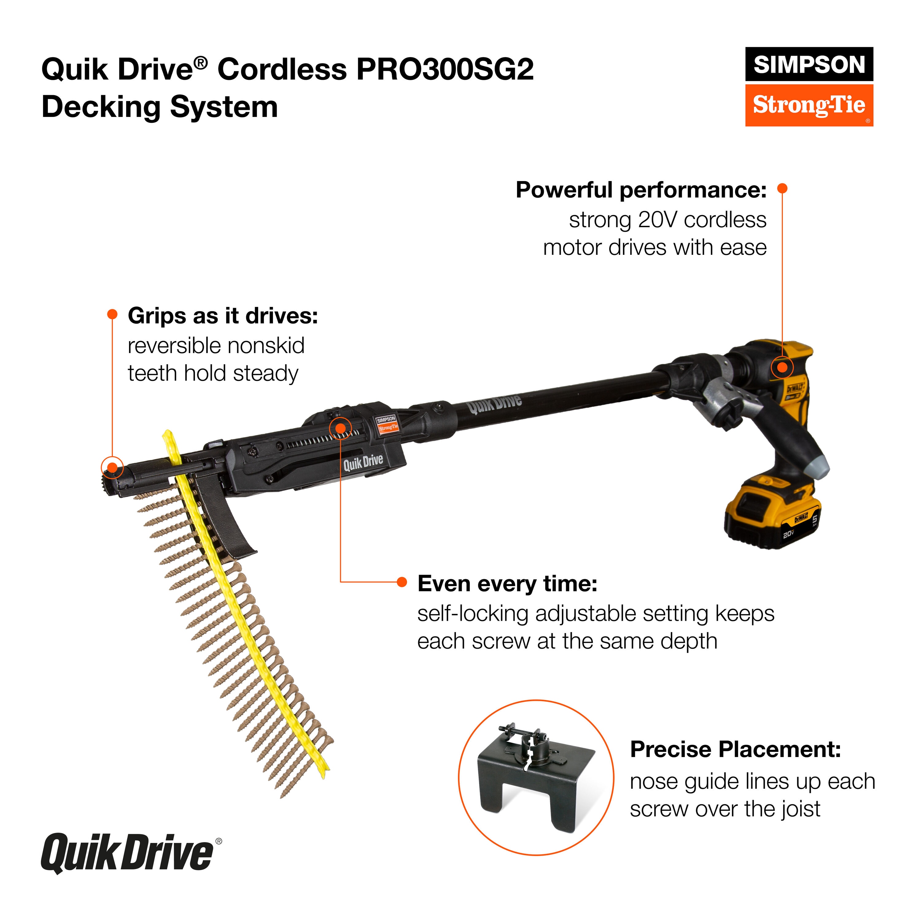 QUIK DRIVE BY SIMPSON STRONG TIE PRO300SG2DC2K Cordless-Screwdrivers - View #2