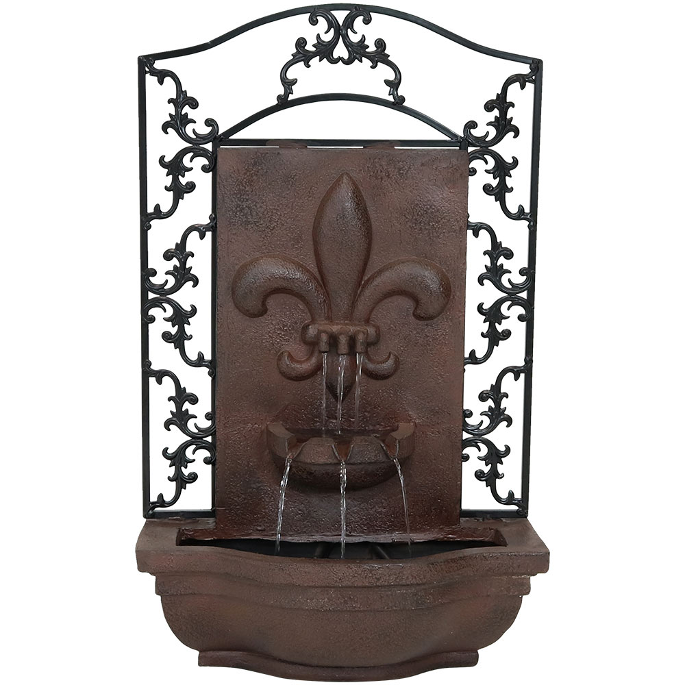 Sunnydaze Decor XCA-132388002-I-SOD 33-Inches H Stone Water Solar Wall Outdoor Fountain Pump Included