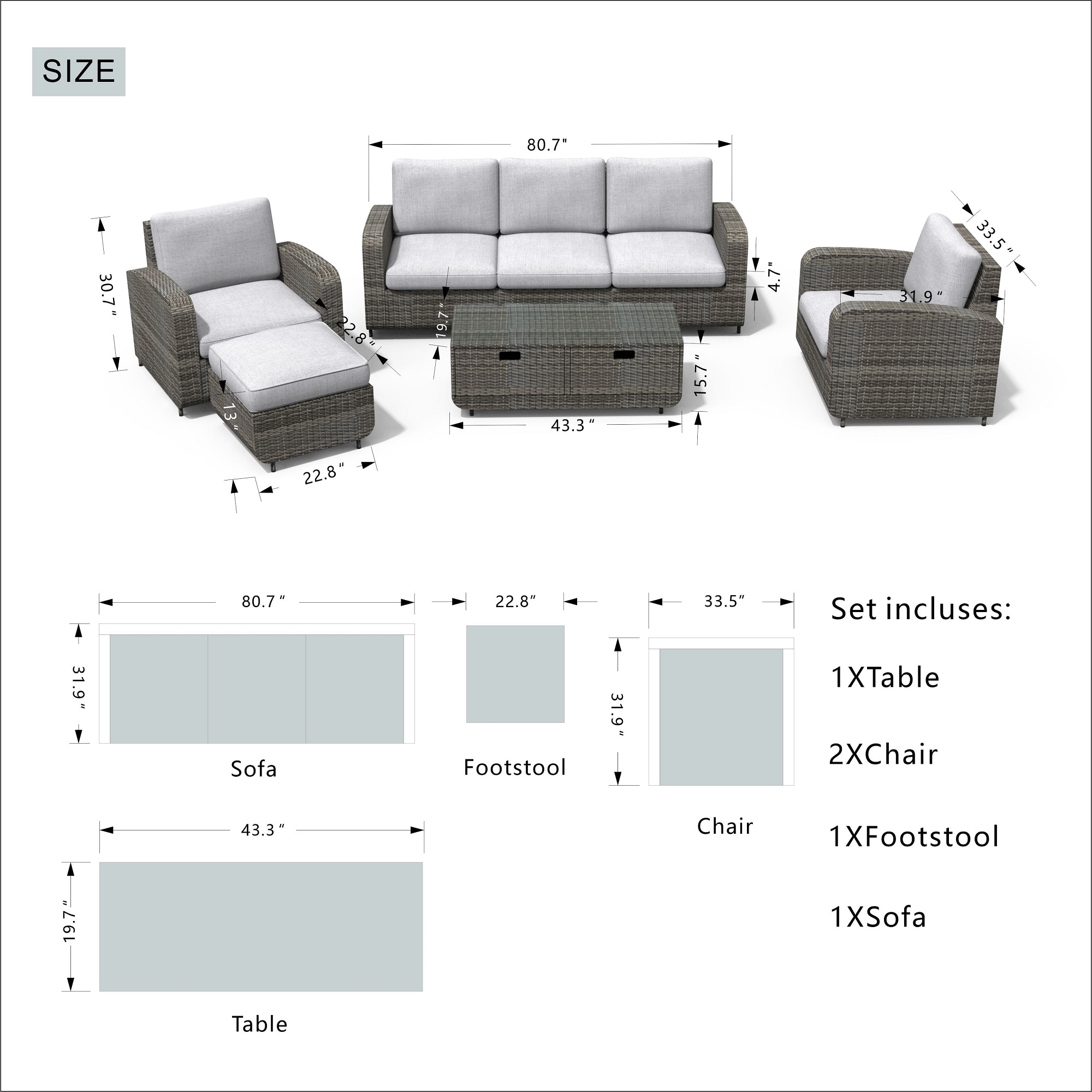 Moda Furnishings MOS-1515-G Patio-Conversation-Sets - View #11